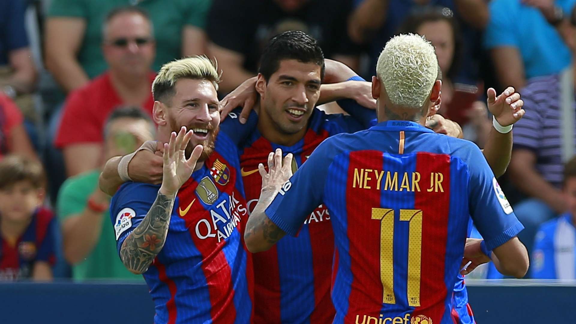 Lionel Messi Luis Suarez Neymar Barcelona La Liga
