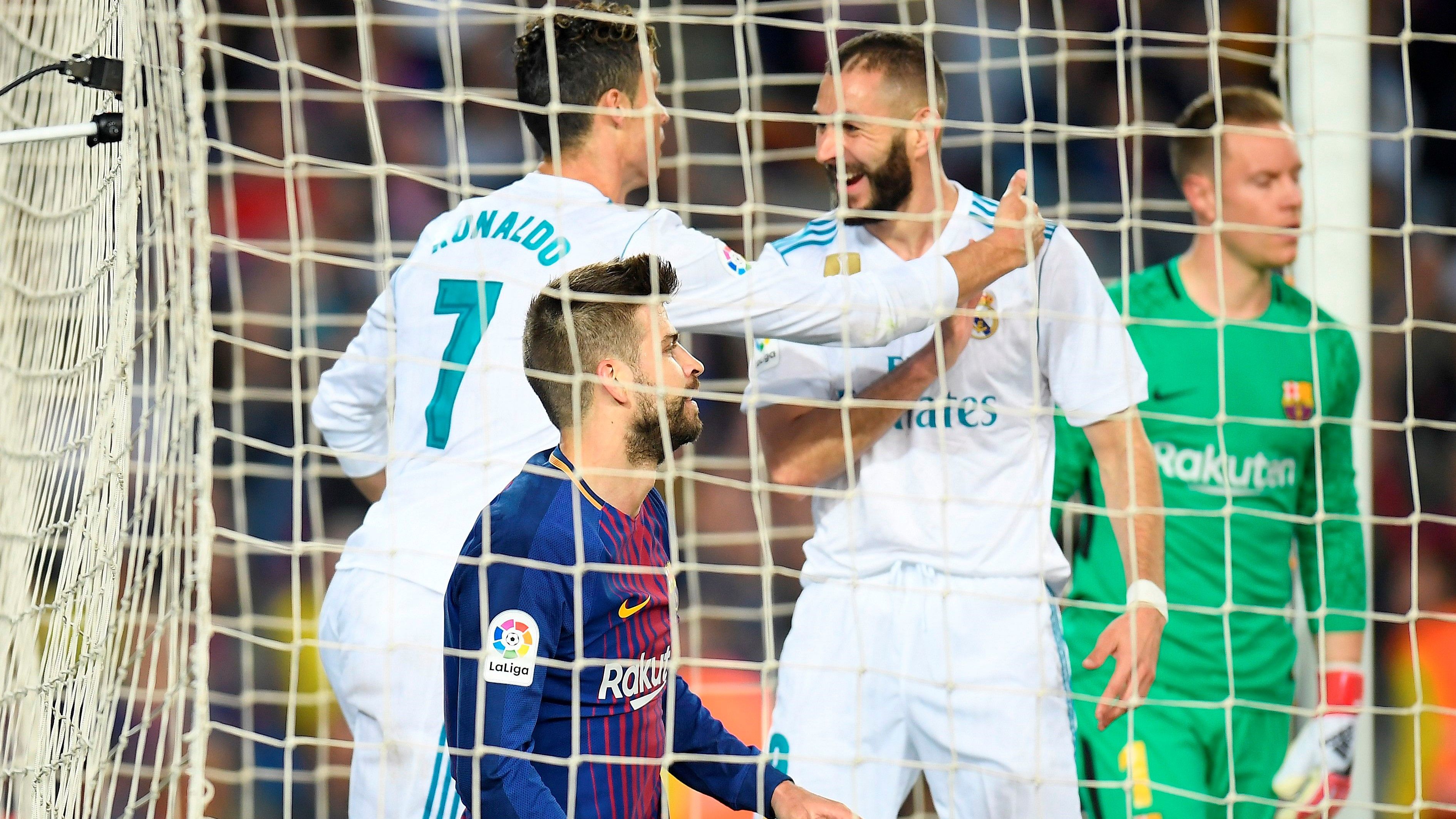 Cristiano Ronaldo Karim Benzema Gerard Pique Barcelona Real Madrid El Clasico LaLiga 06052018