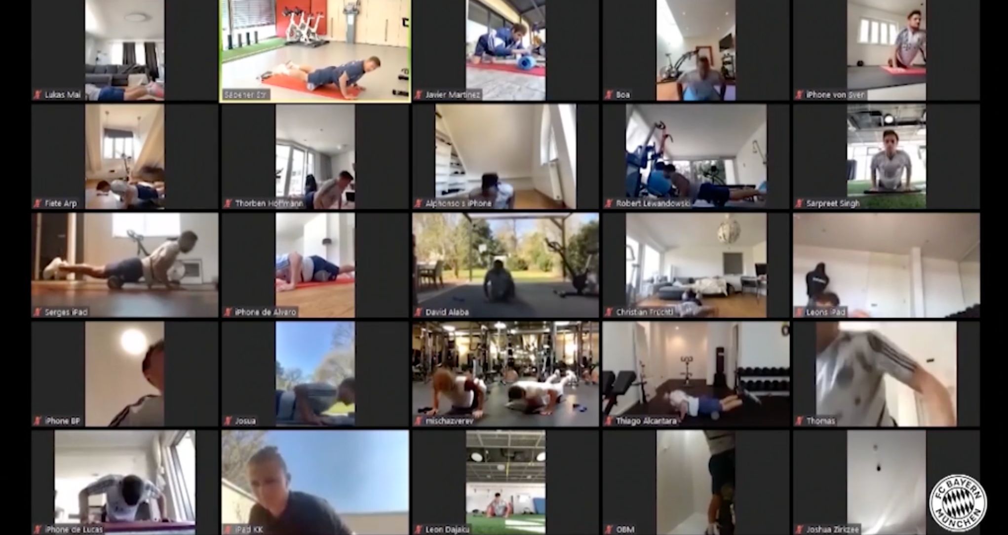 FC Bayern Cybertraining Zverevs