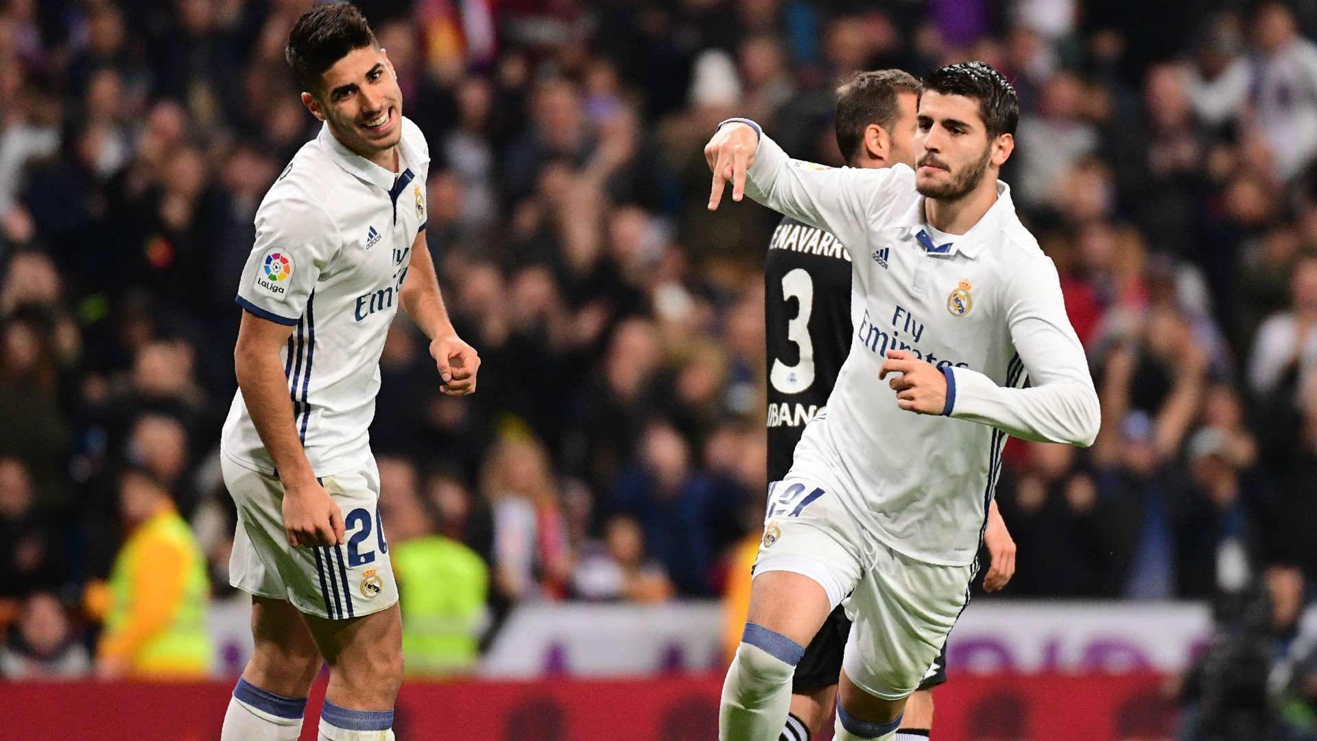 Marco Asensio Alvaro Morata Real Madrid Deportivo LaLiga Santander