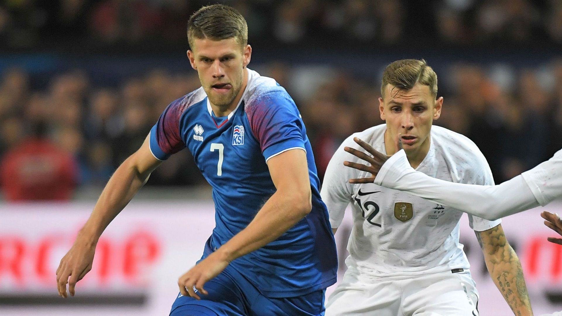 Lucas Digne Johann Gudmundsson France Iceland Friendly 11102018
