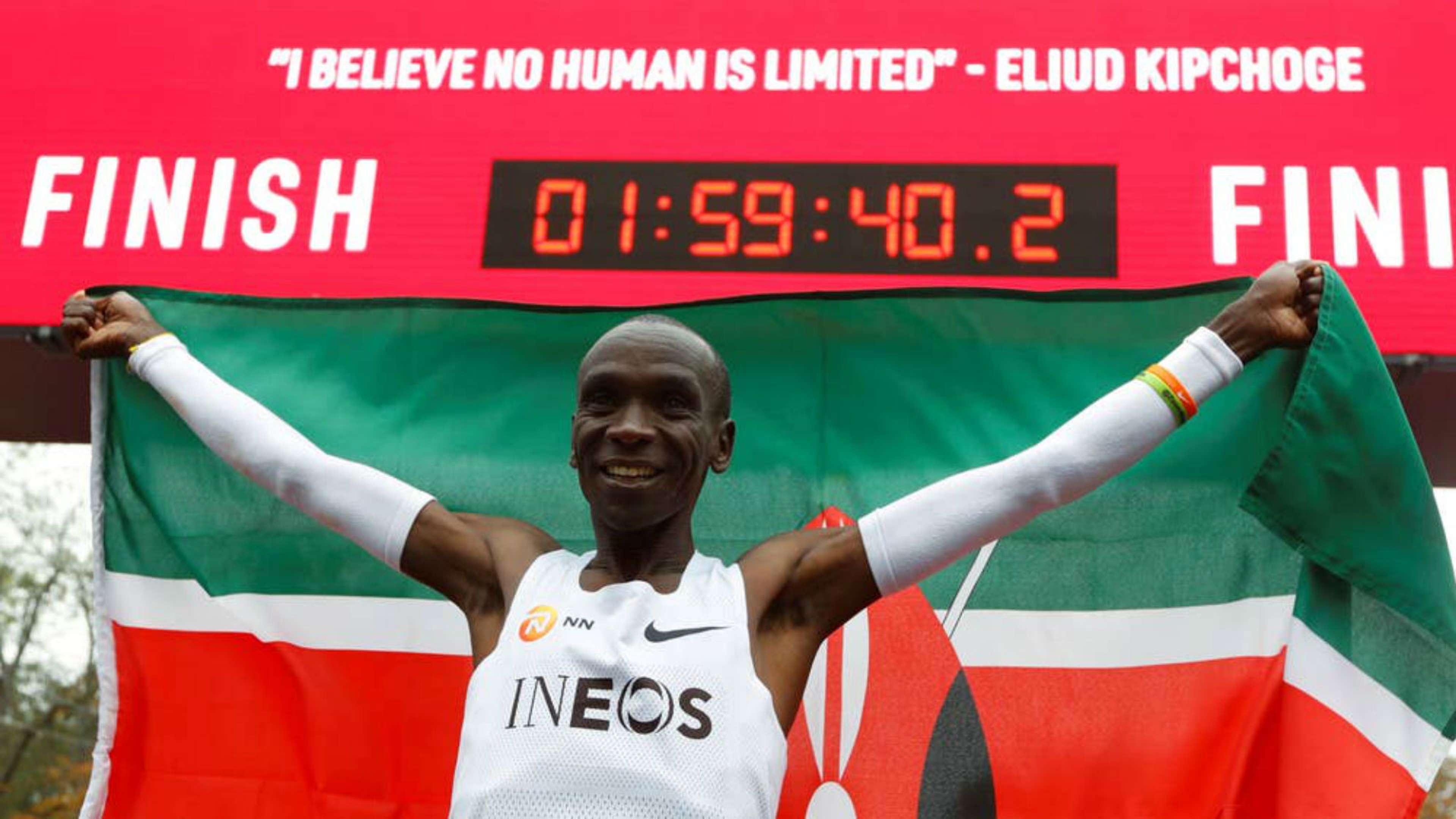 Eliud Kipchoge breaks record for Kenya.