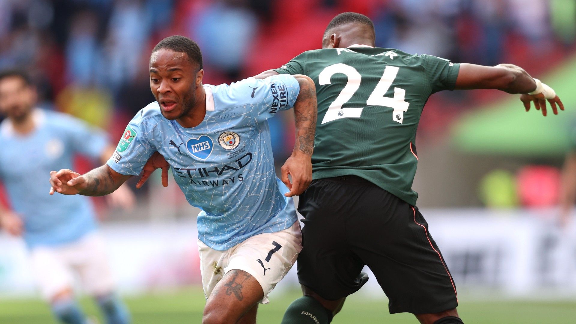 Raheem Sterling Man City vs Tottenham Carabao Cup final 2020-21