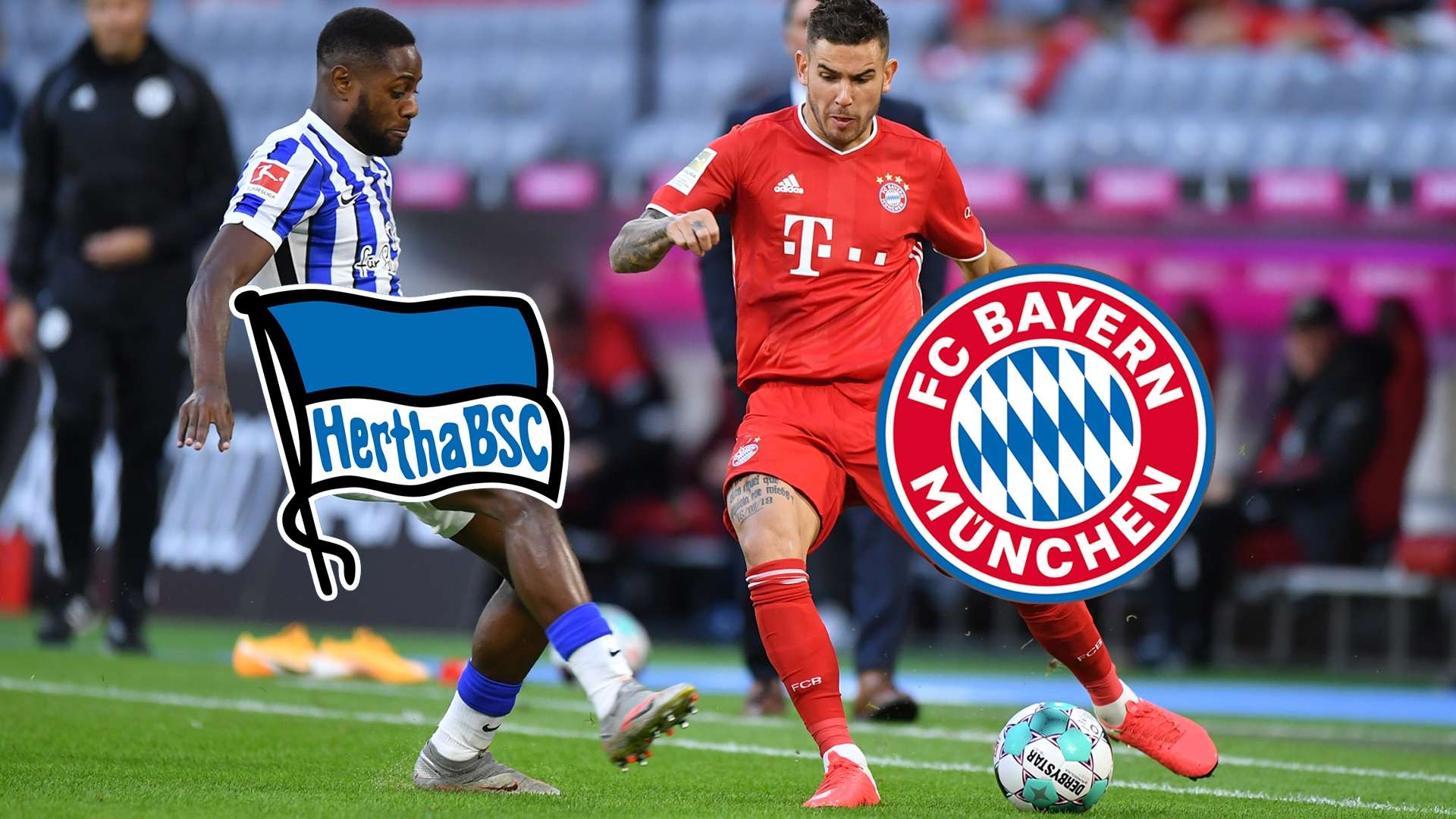 Header GettyImages FC Bayern München Hertha BSC berlin lucas hernandez zeefuik 2020 2021 bundesliga wer zeigt überträgt heute live tv ticker stream highlights