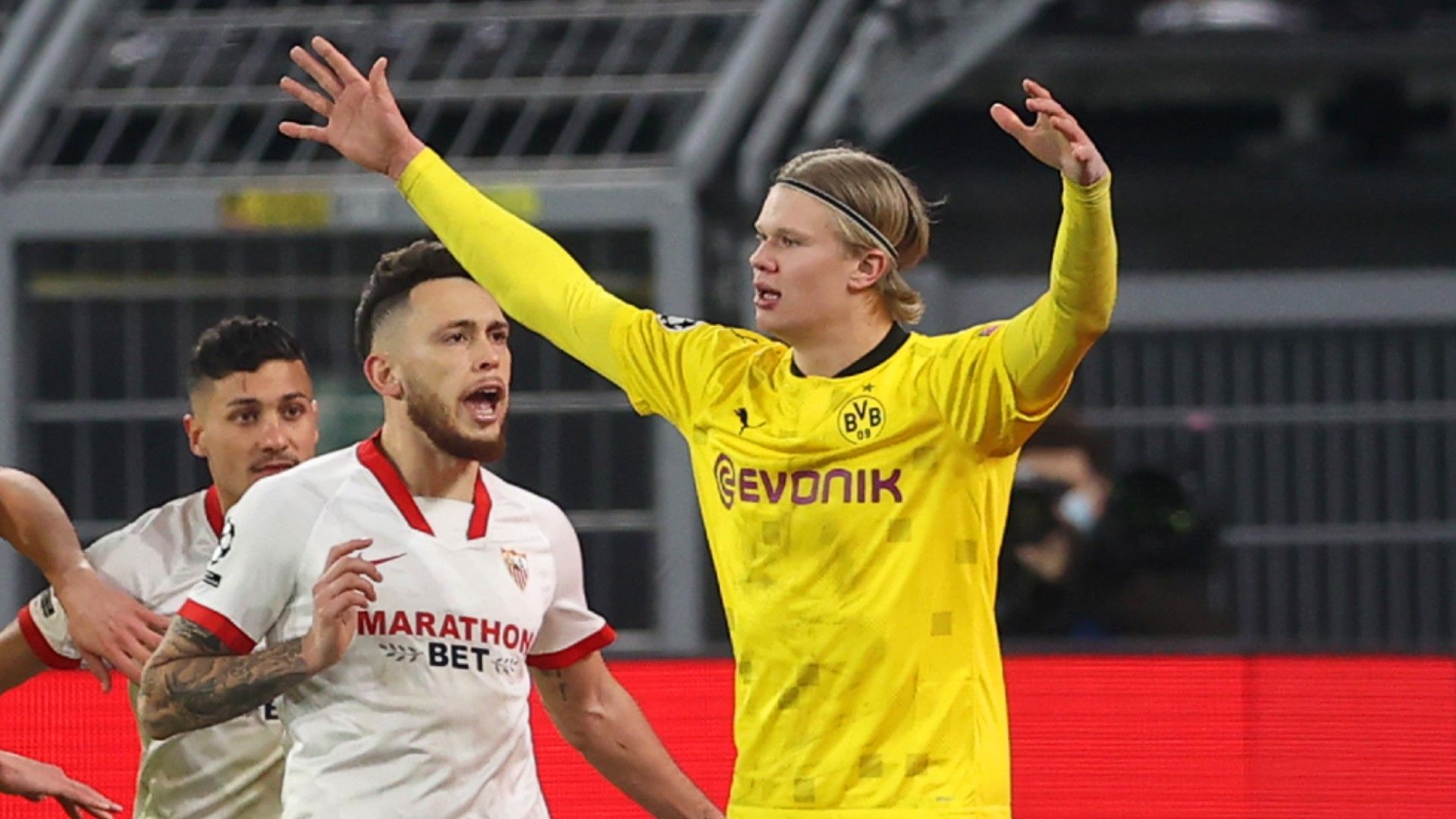 Haaland Borussia Dortmund Sevilla Champions League 09 03 2021