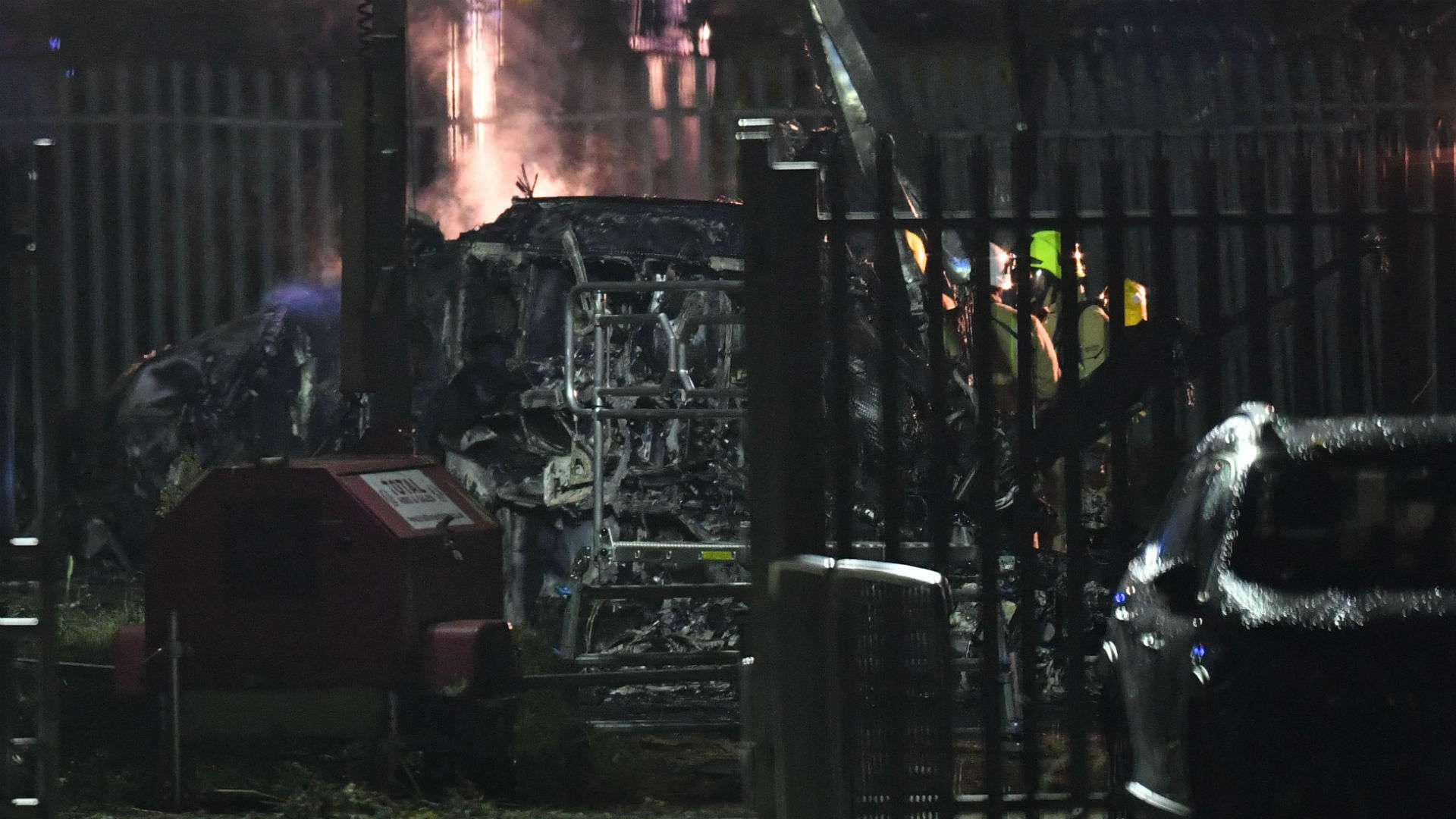 Leicester helicopter crash scene 2018