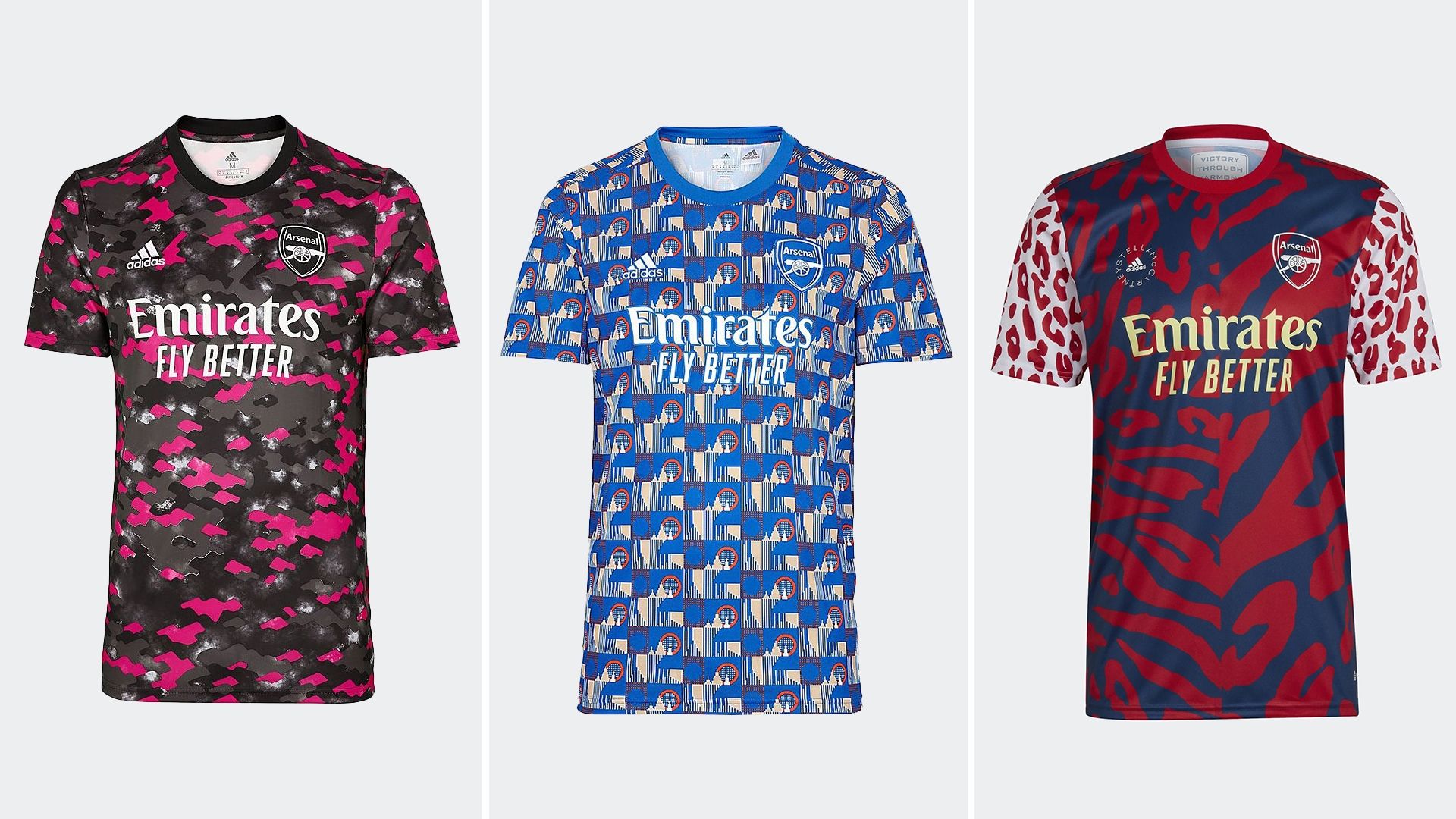 Arsenal 2021:22 pre-match shirt