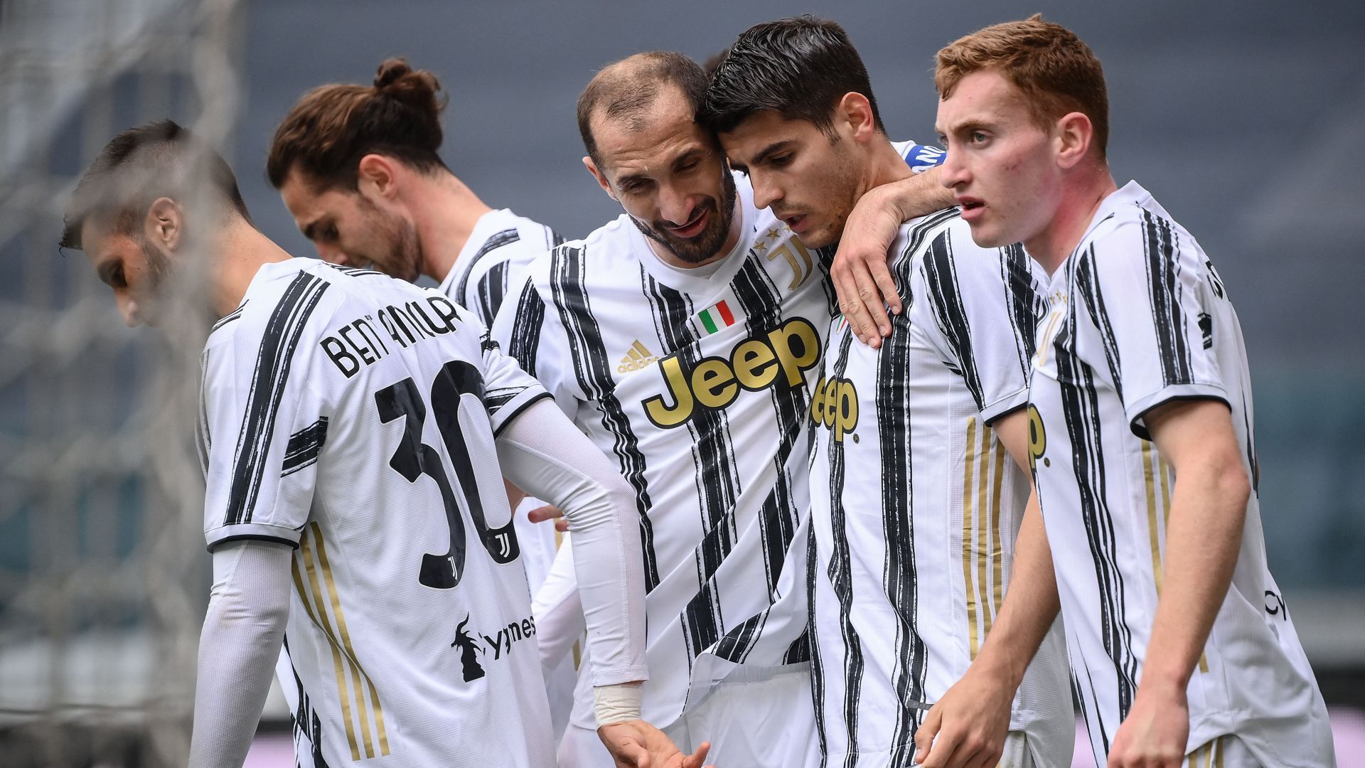 Giorgio Chiellini Alvaro Morata Juventus Genoa Serie A