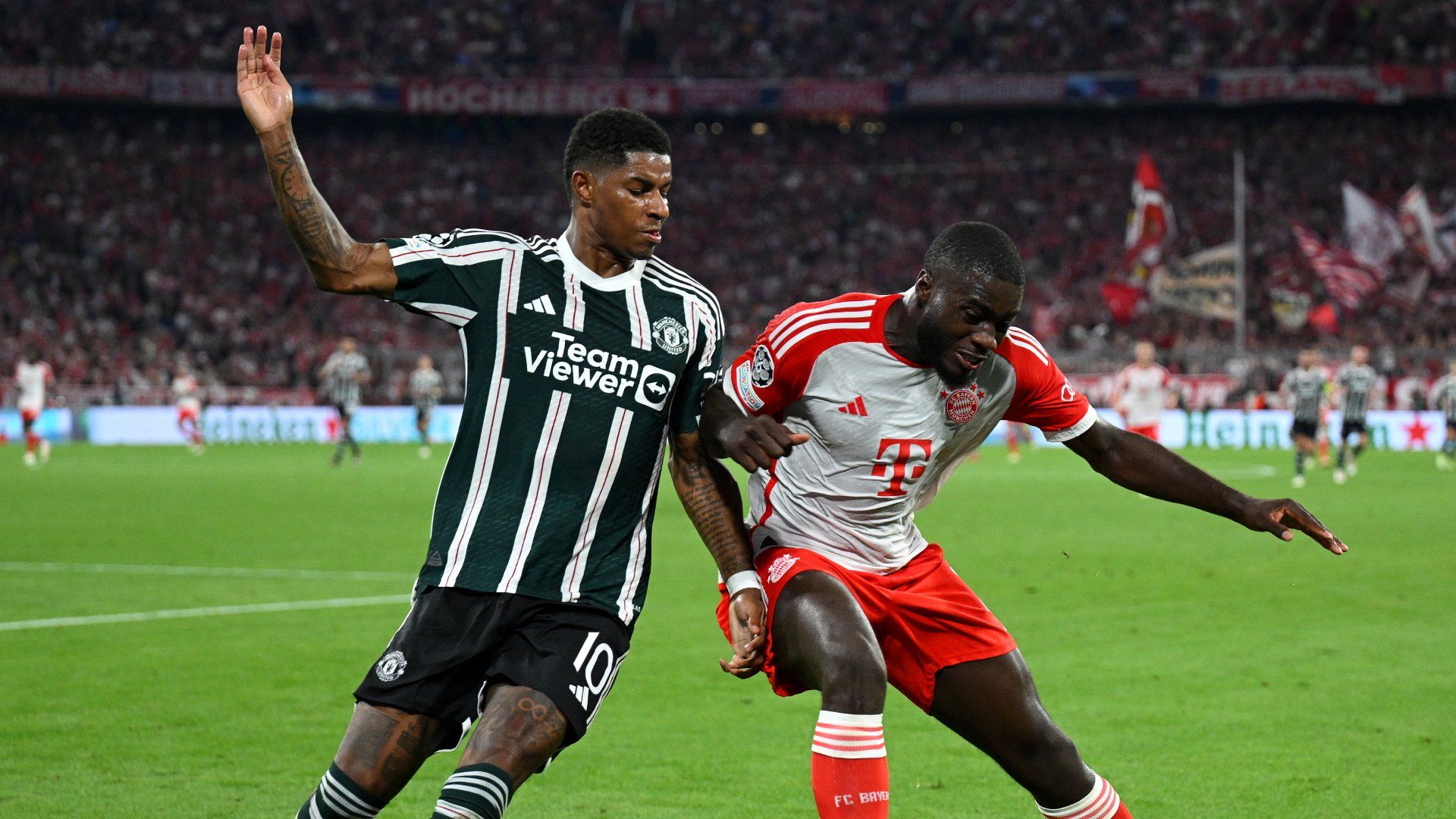 Marcus Rashford Dayot Upamecano Bayern Munich Manchester United 2023-24