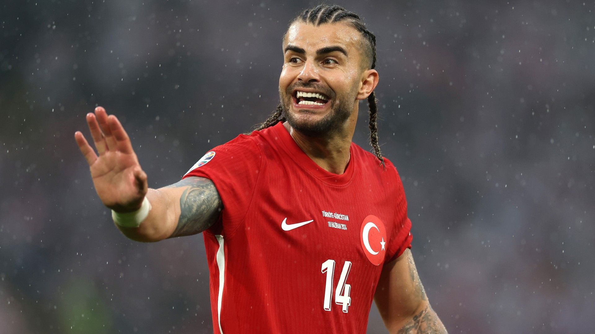 Abdulkerim Bardakci of Turkiye gesture