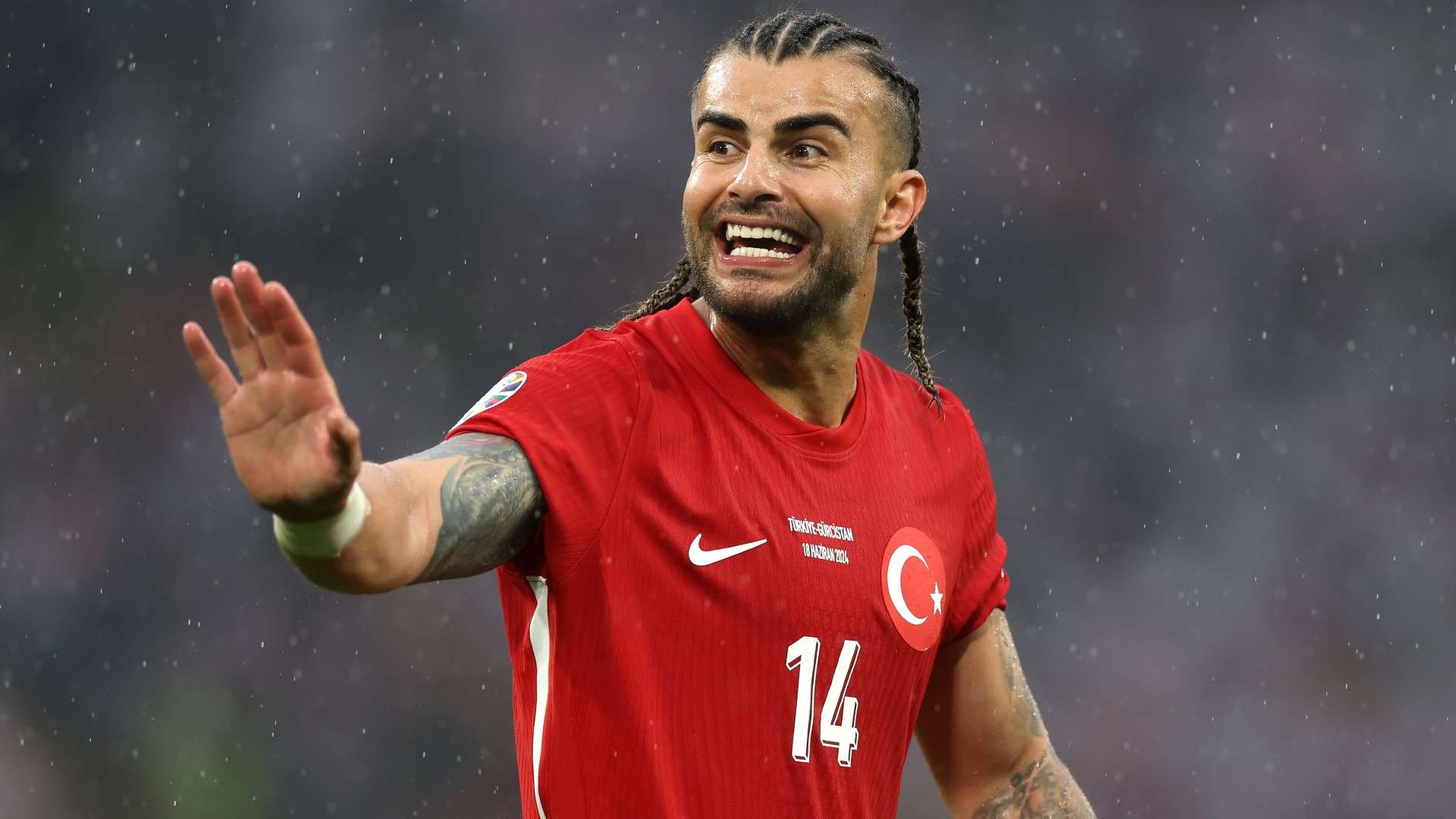 Abdulkerim Bardakci of Turkiye gesture