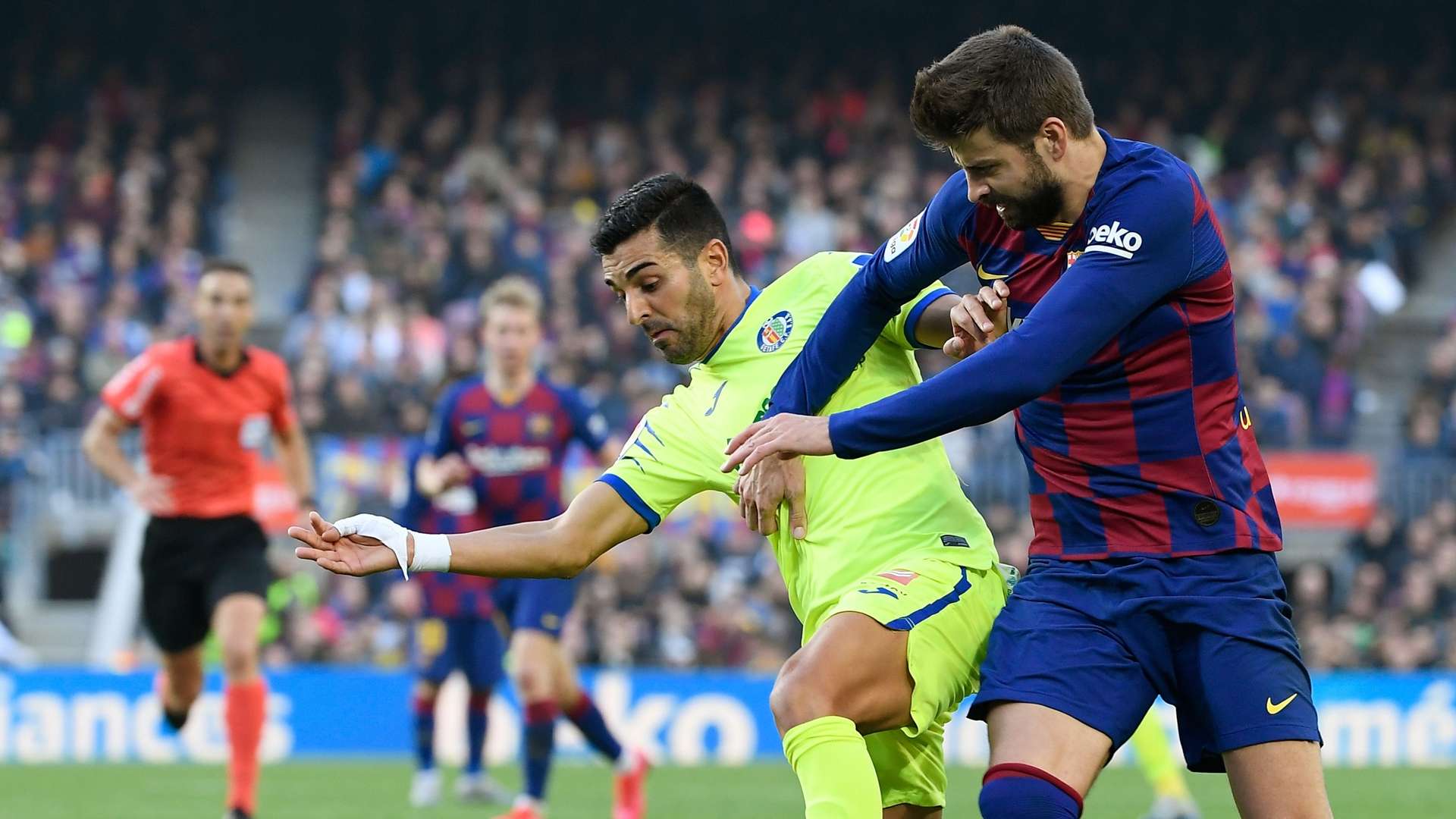 Gerard Piqué y Ángel, Barcelona-Getafe