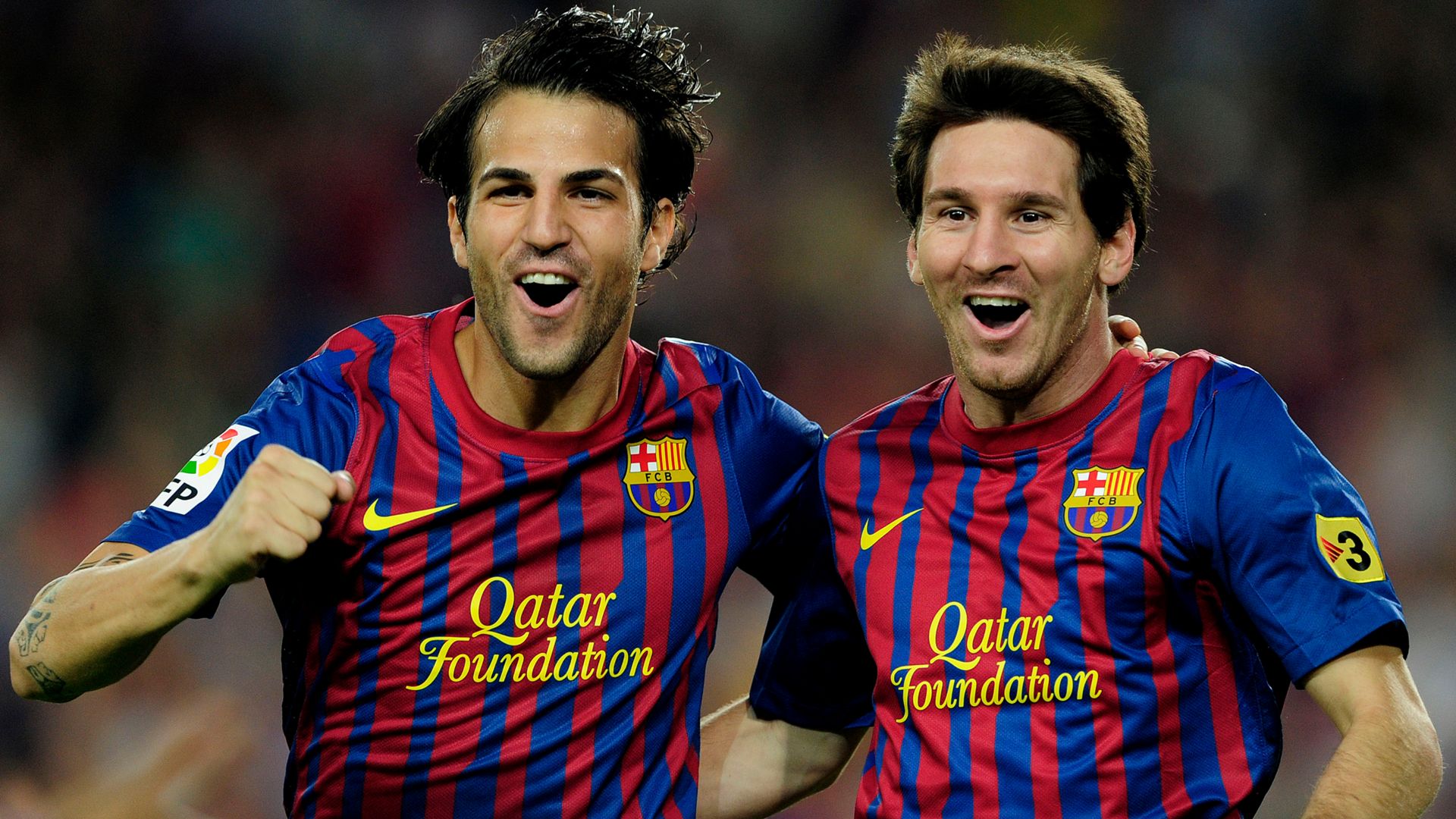 Cesc Fabregas Lionel Messi Barcelona