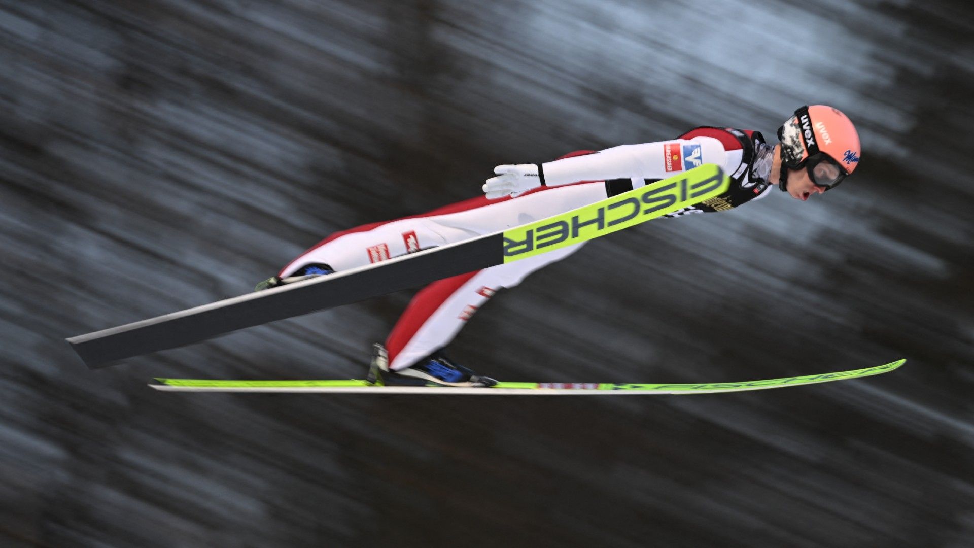 Austria's Jan Hoerl soars through the air