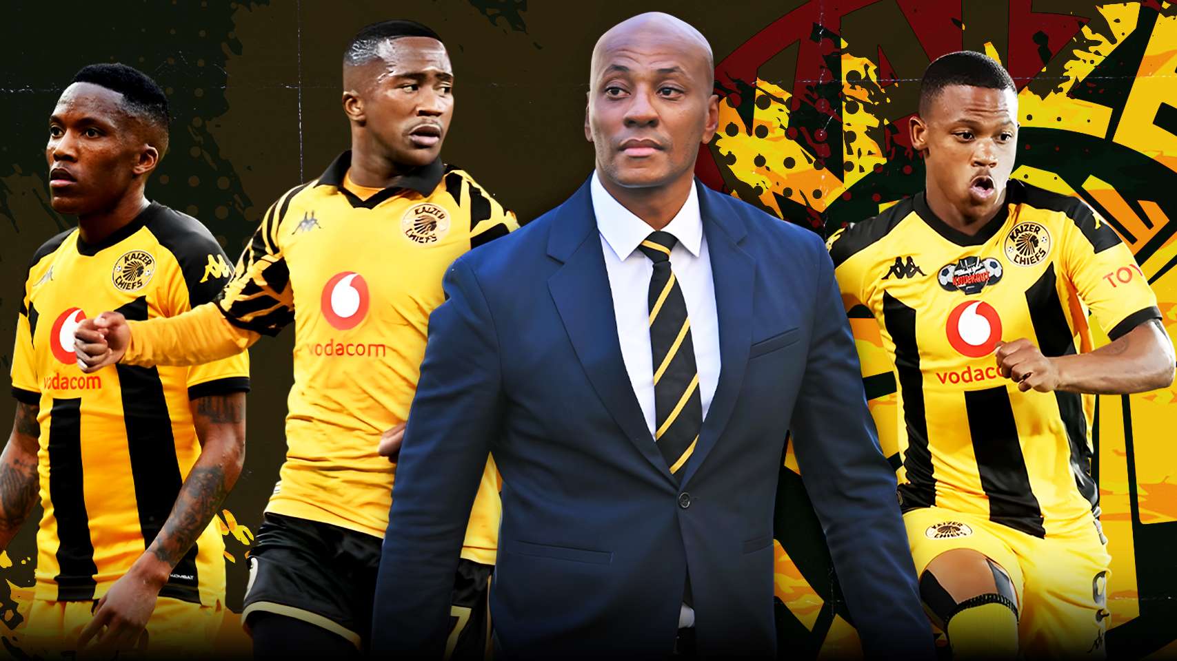 Kaizer Motaung Jr, Pule Mmodi, Ashley Du Preez and Mduduzi Shabalala