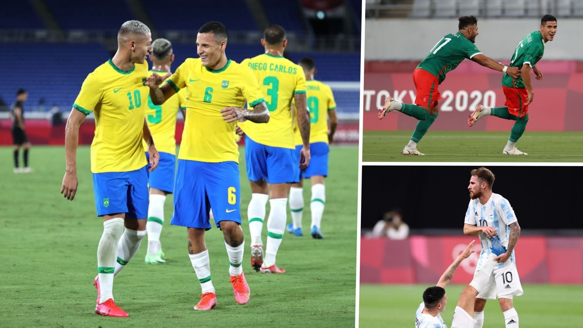 brasil, argentina y la selección mexicana en el torneo de futbol de tokio 2021