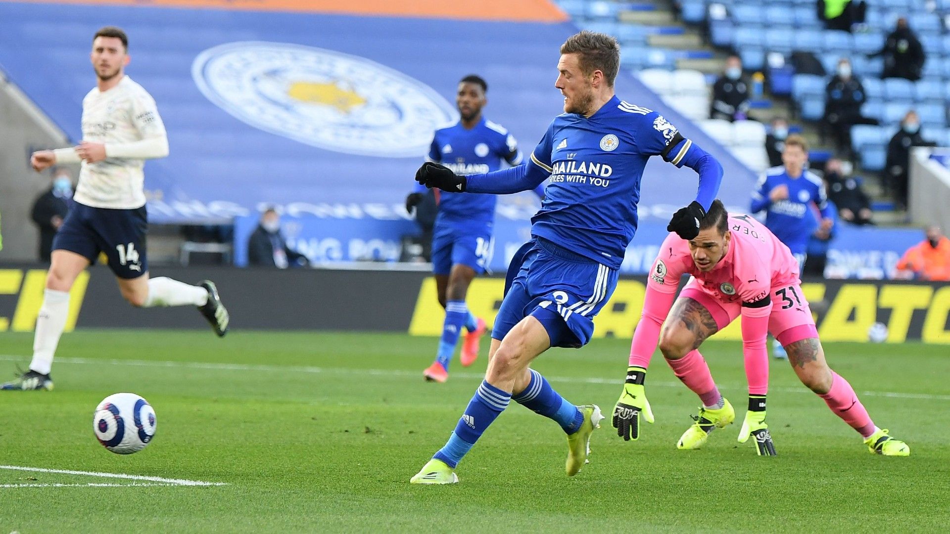 Jamie Vardy Leicester vs Man City Premier League 2020-21