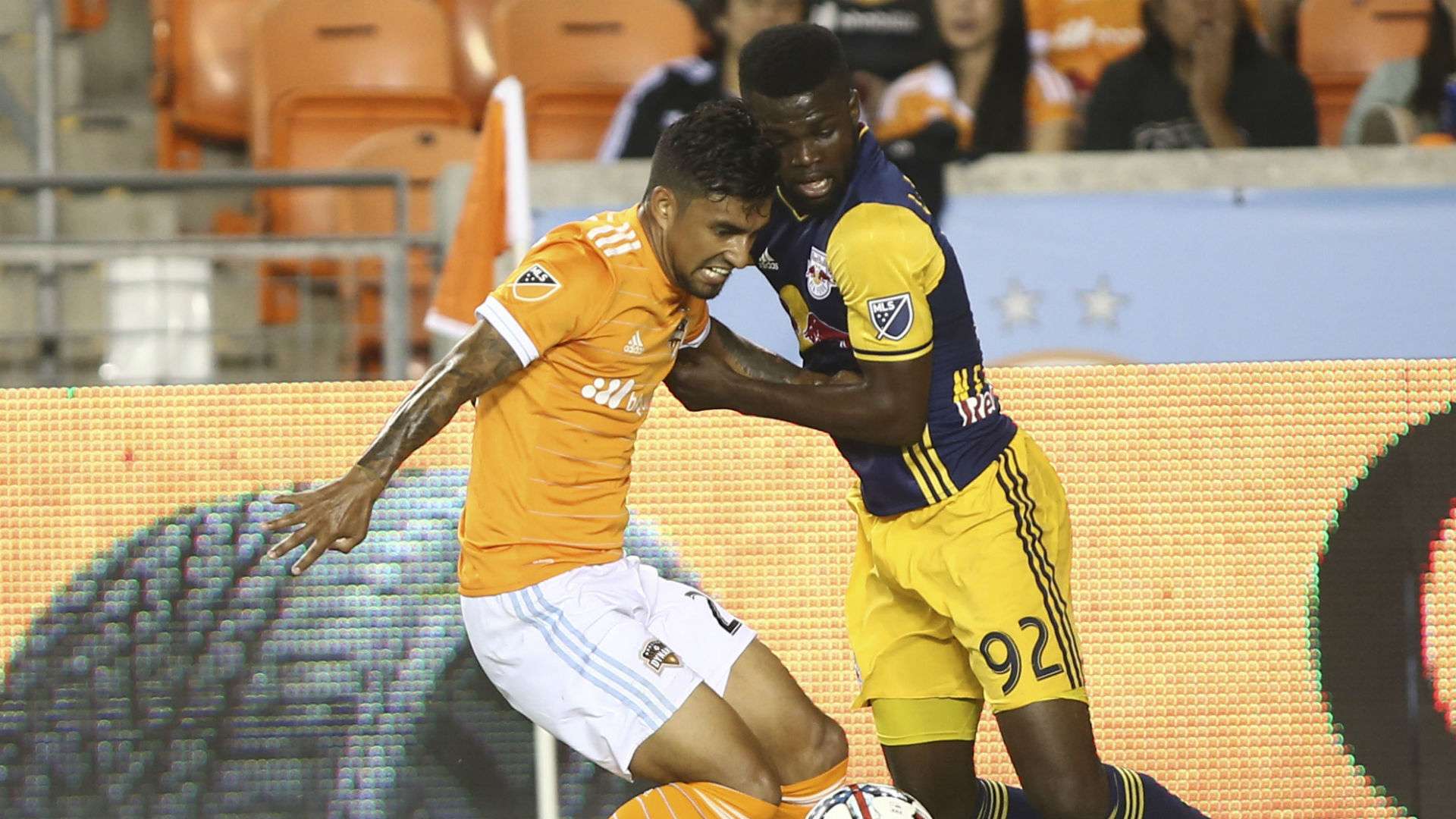 AJ DeLaGarza Kemar Lawrence Houston Dynamo New York Red Bulls MLS 040117