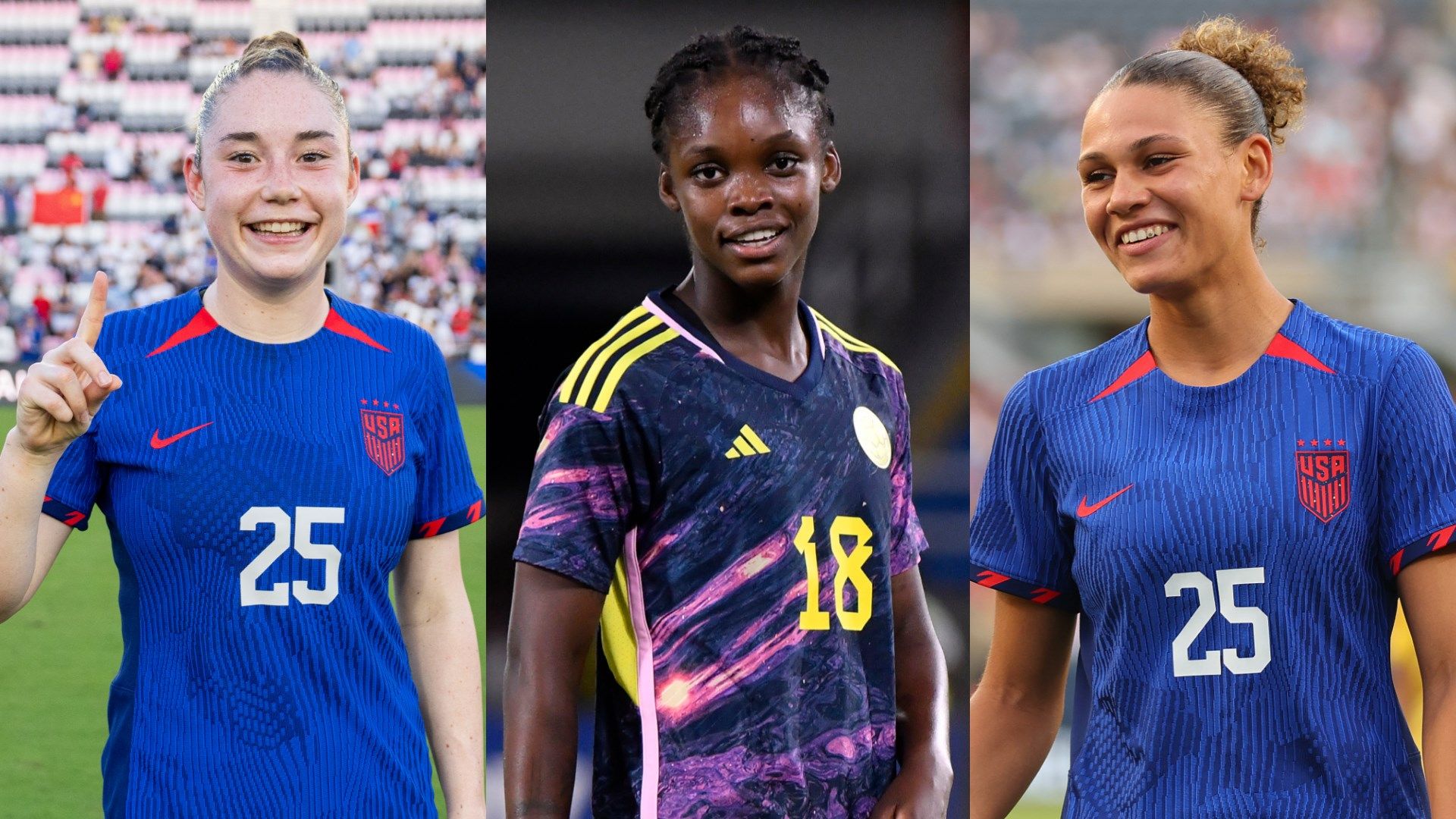 Olivia Moultrie Linda Caicedo Trinity Rodman split