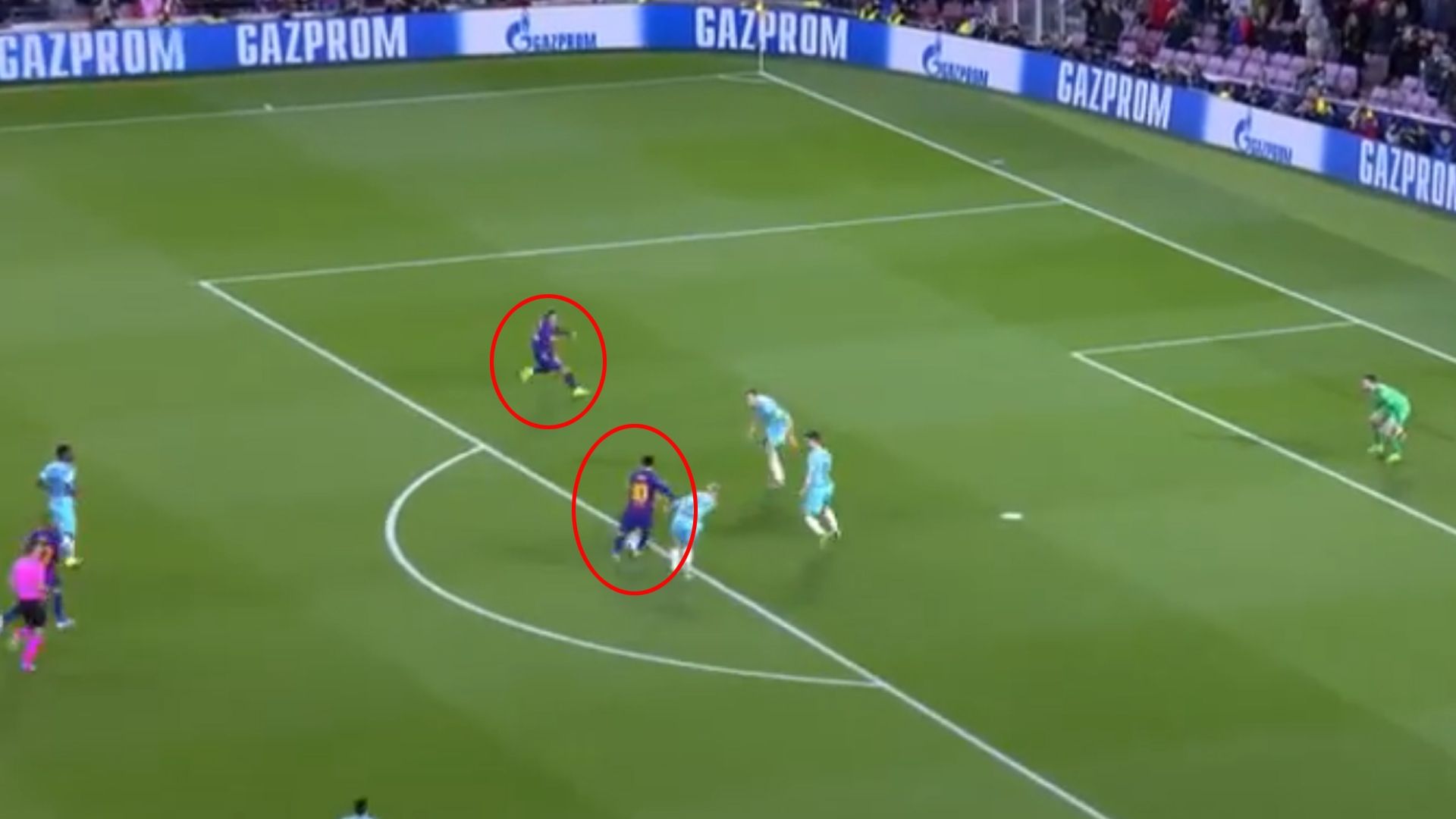 Messi y Griezmann, Barcelona-Slavia