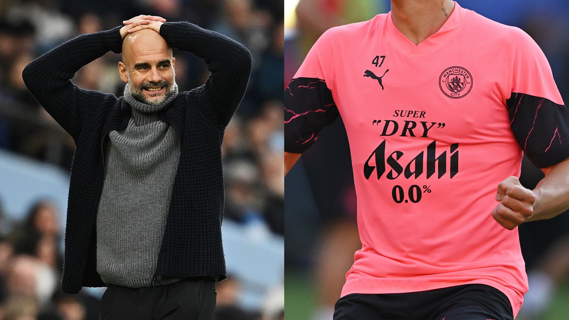 Man City Superdry Asahi Pep Guardiola