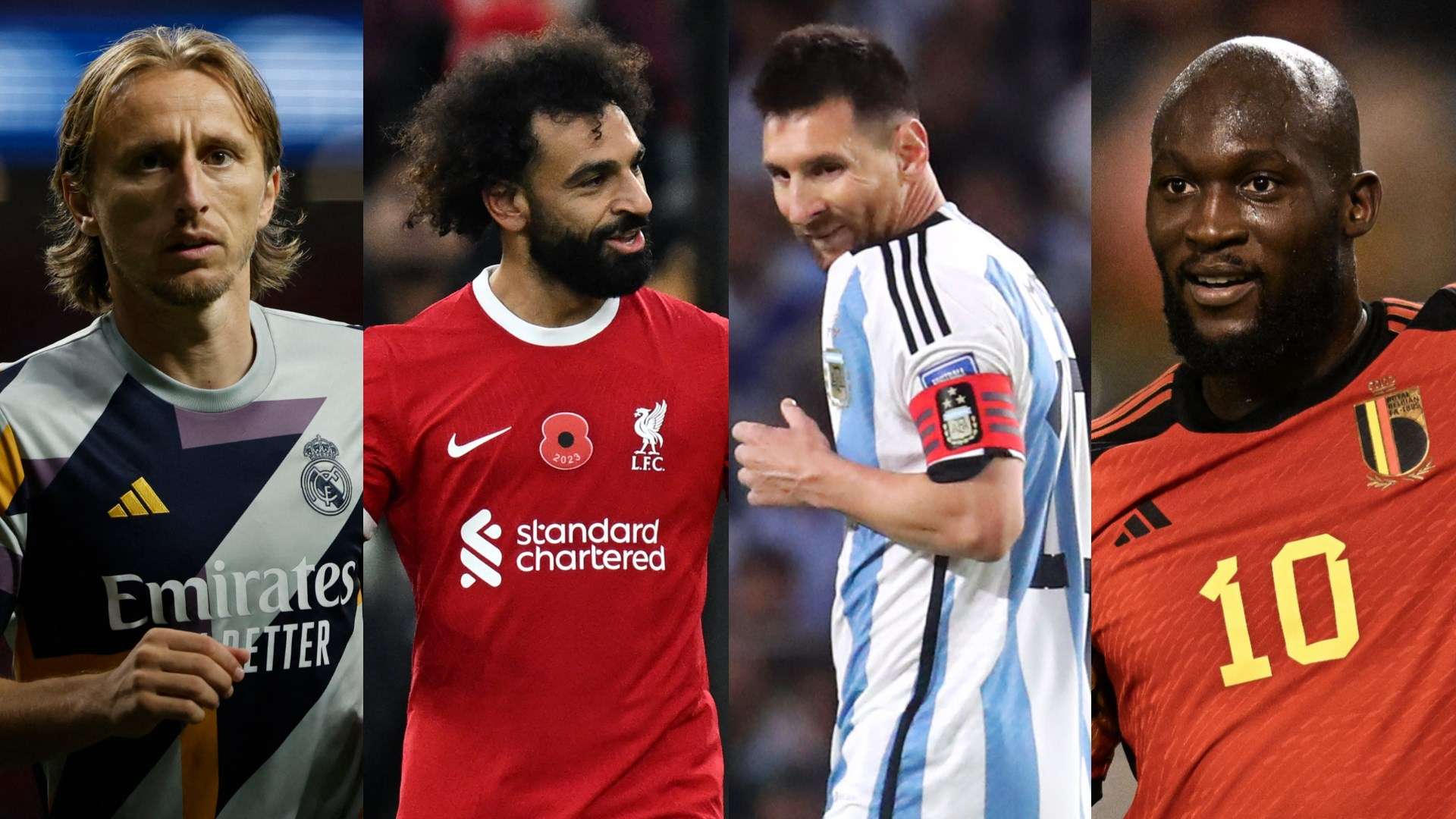 Romelu Lukaku - Lionel Messi - Mohamed Salah - Luka Modric
