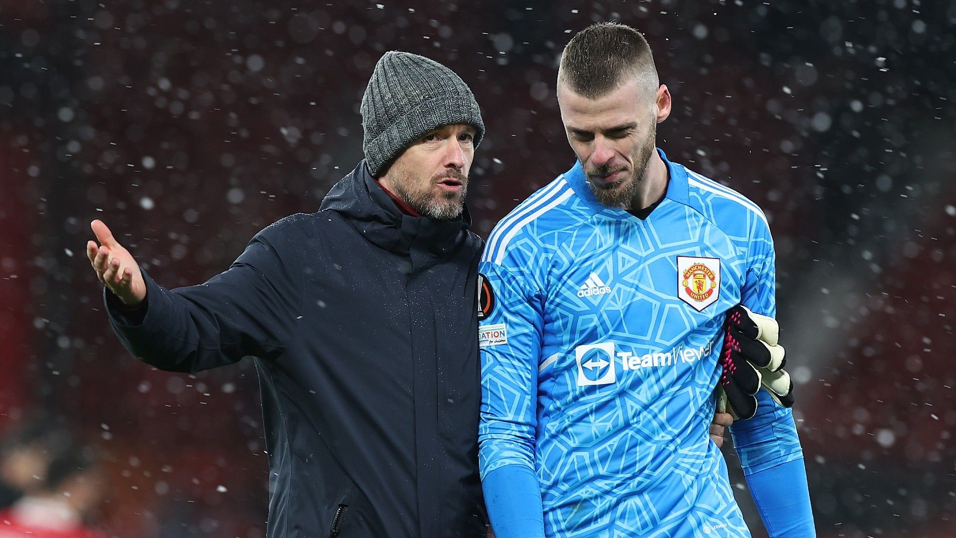 Erik ten Hag gesture David De Gea Manchester United 2022-23