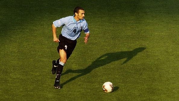 Paolo Montero featuring for Uruguay