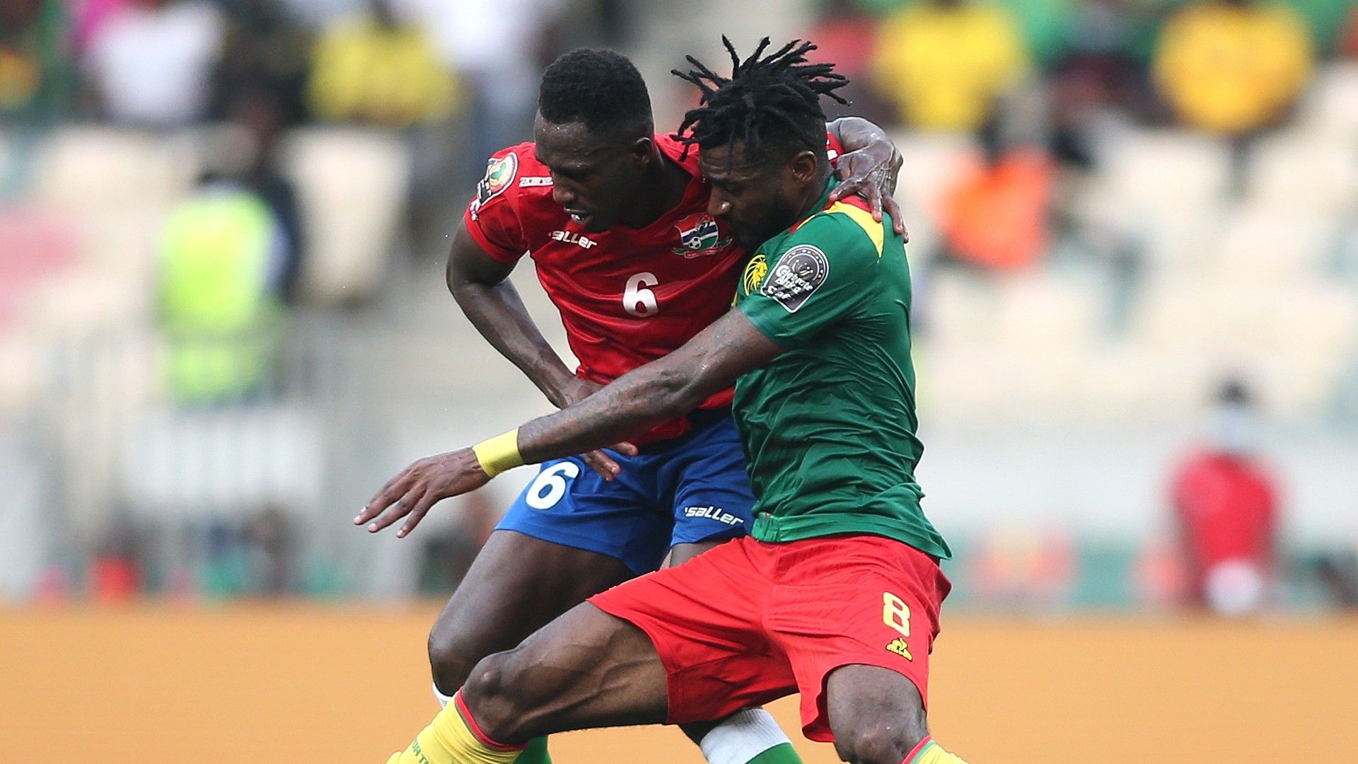 Sulayman Marreh of Gambia and Andre Zambo Anguissa of Cameroon.