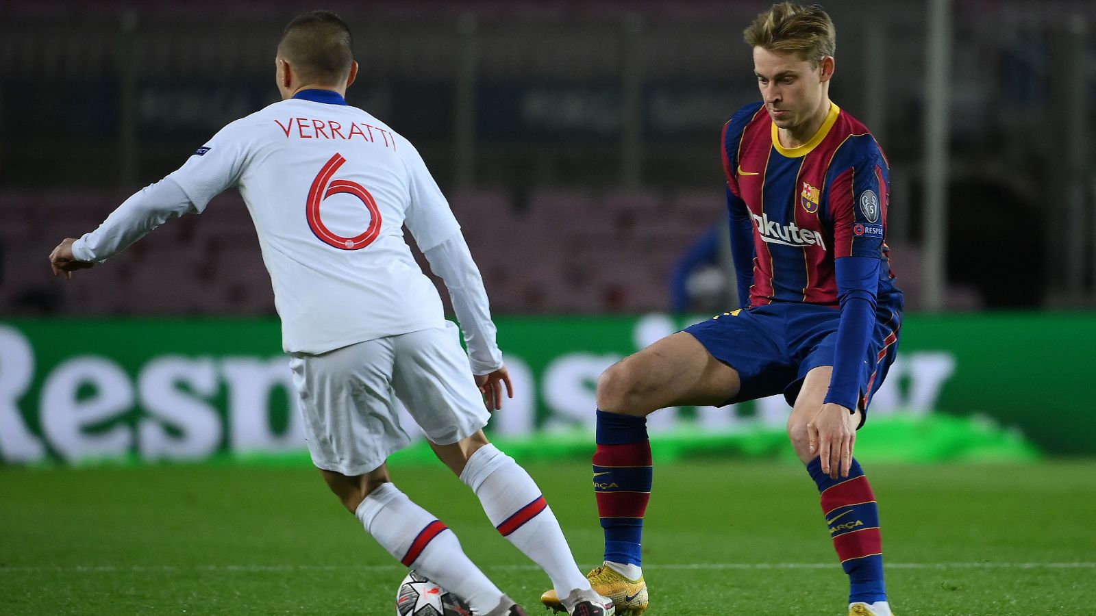 De Jong Verratti Barcelona PSG Champions League