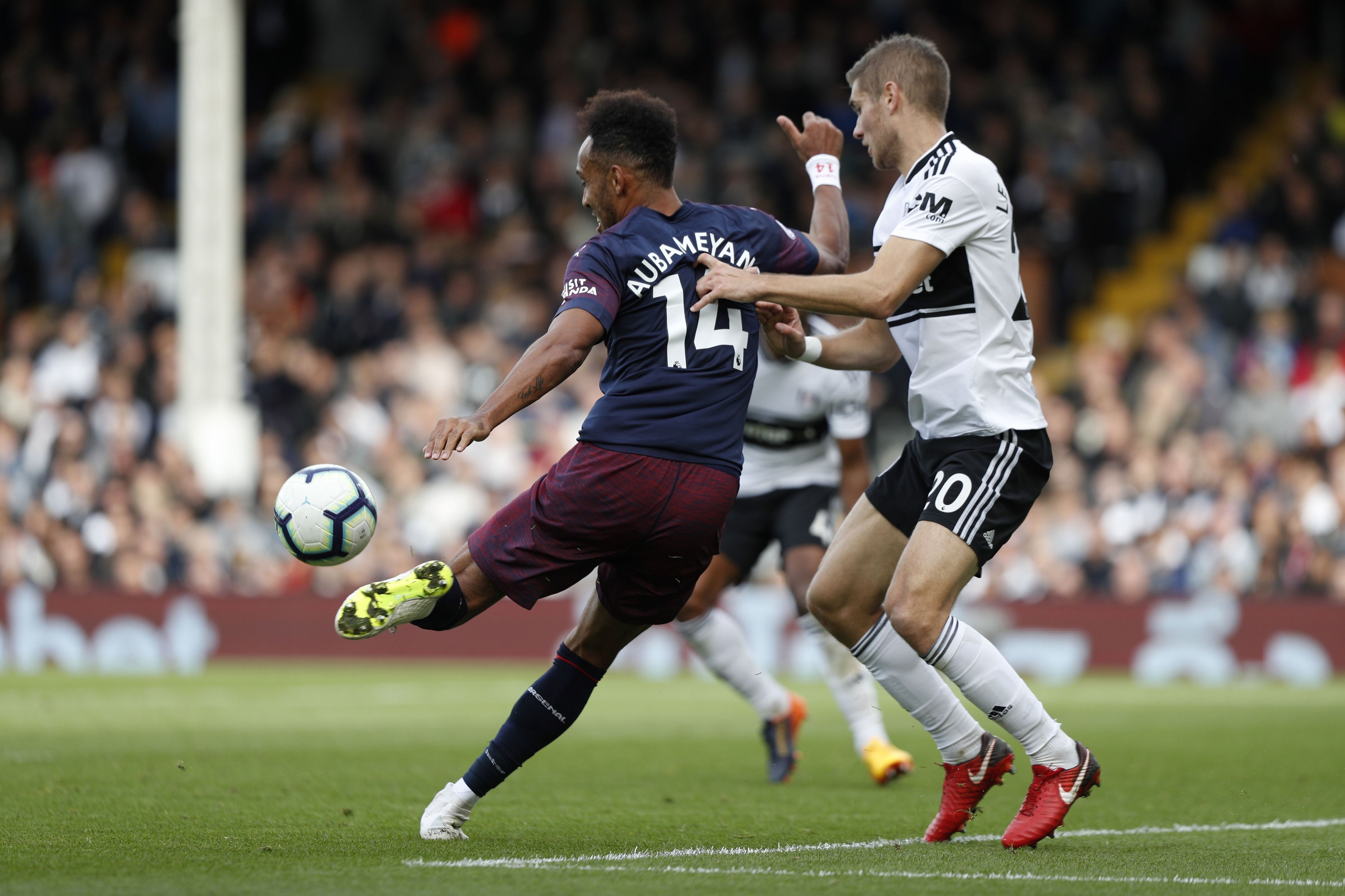 Aubameyang Fulham Arsenal Premier League 07102018