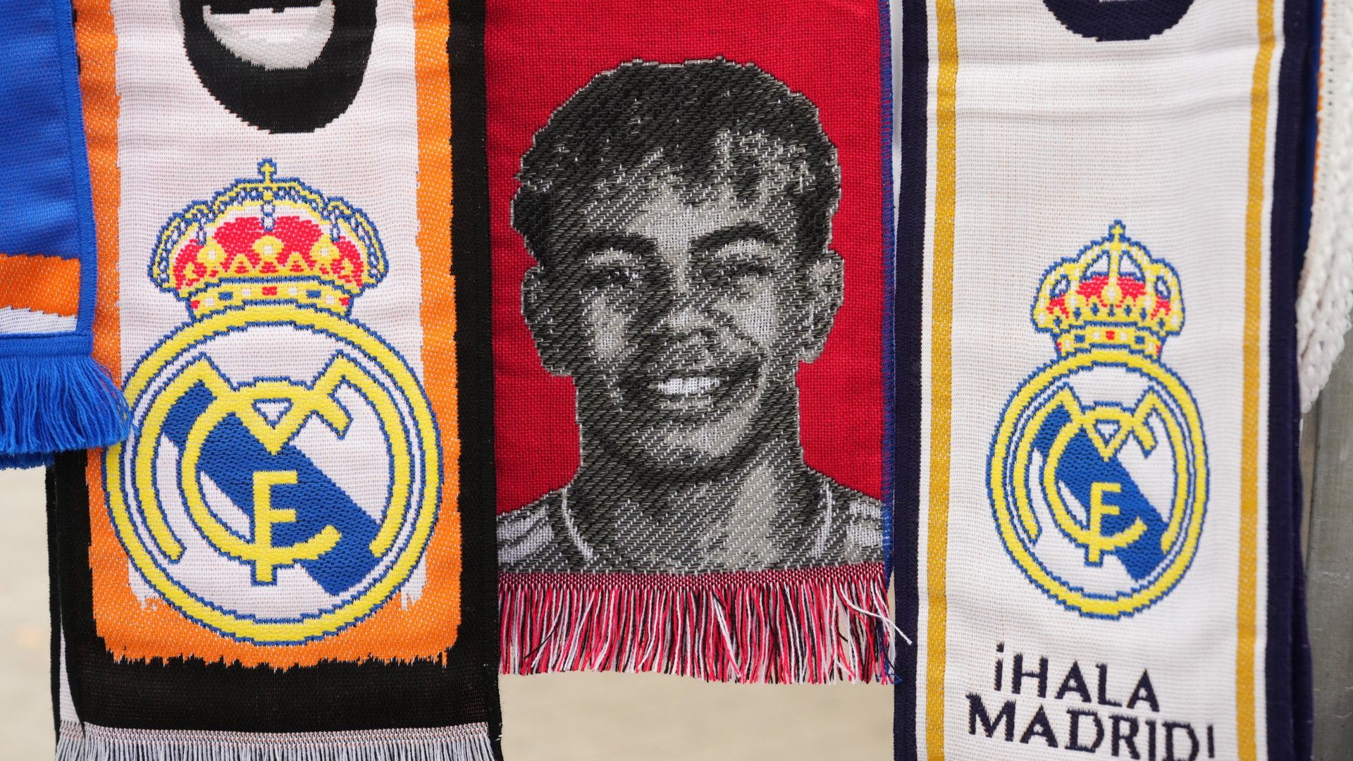 A detailed view of a match day scarf 