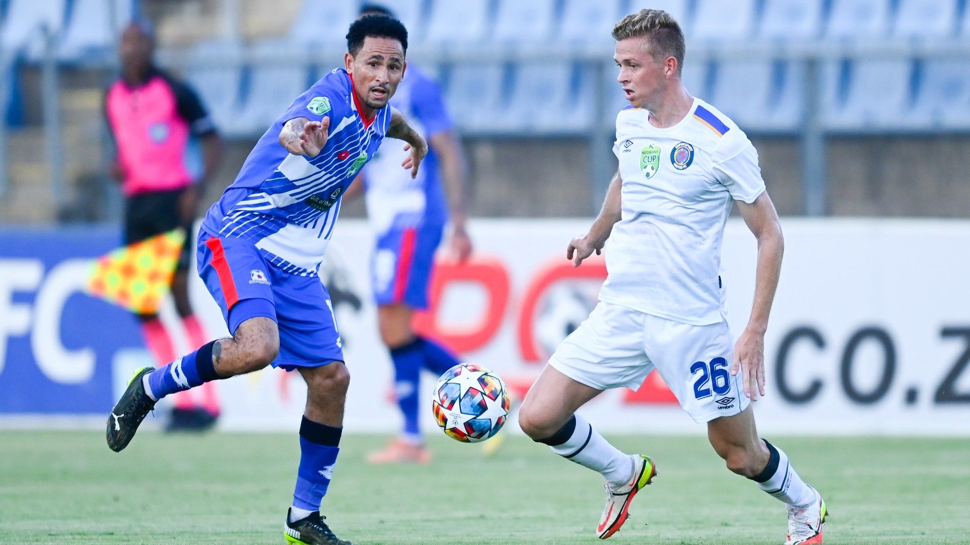 Daylon Classen, Maritzburg United & Jesse Donn, SuperSport United, February 2022