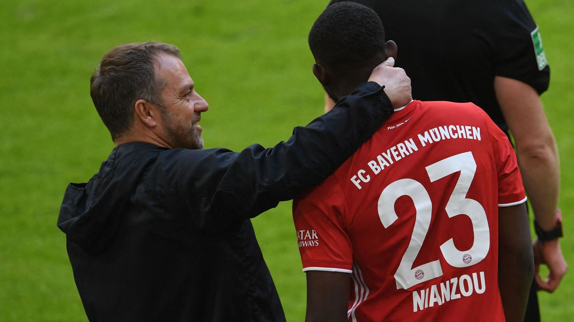 HANSI FLICK TANGUY NIANZOU BAYERN MÜNCHEN BUNDESLIGA 10042021