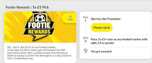 talkSPORT BET Footie Rewards 5x5