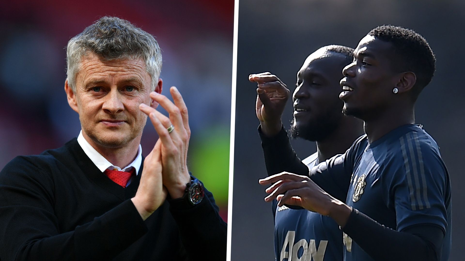 Ole Gunnar Solskjaer Paul Pogba Romelu Lukaku GFX