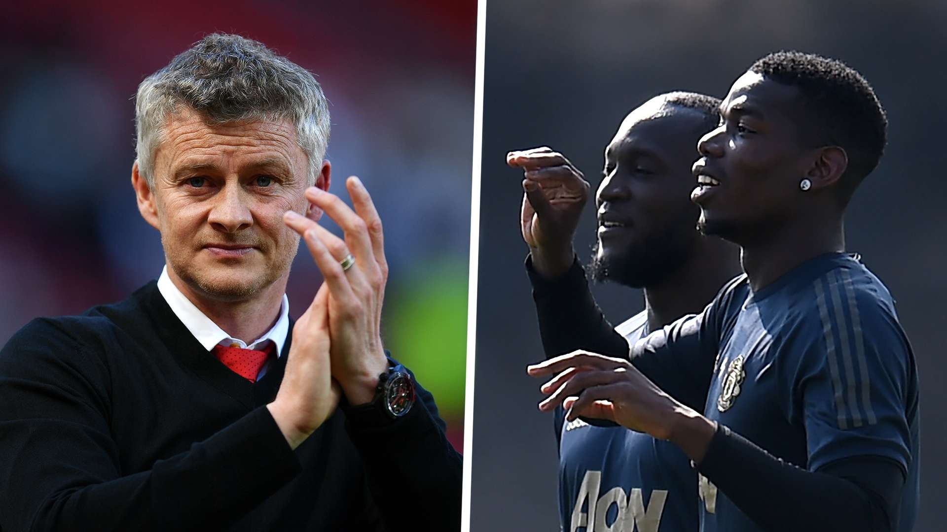 Ole Gunnar Solskjaer Paul Pogba Romelu Lukaku GFX