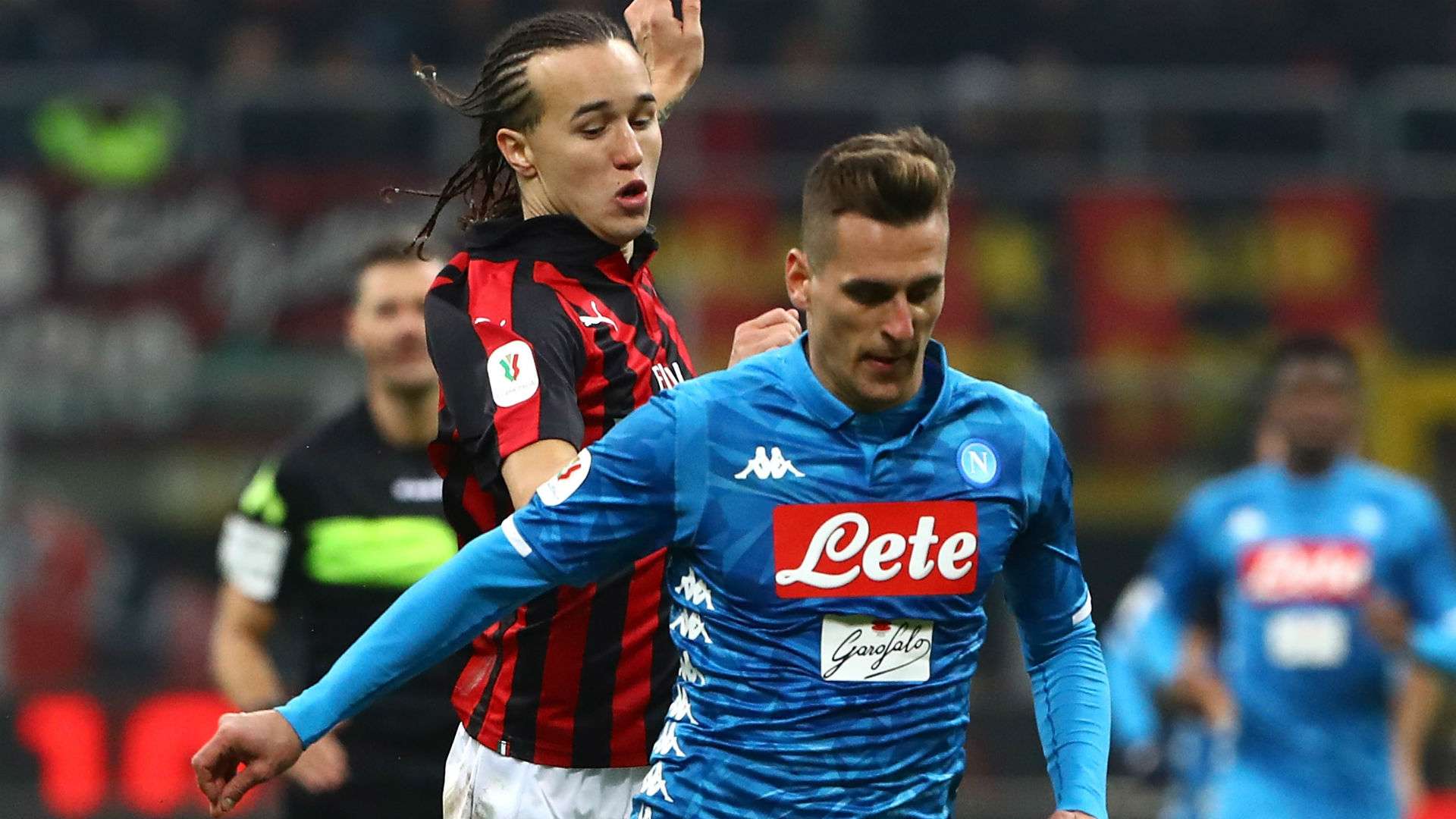 Laxalt Milik Milan Napoli Coppa Italia