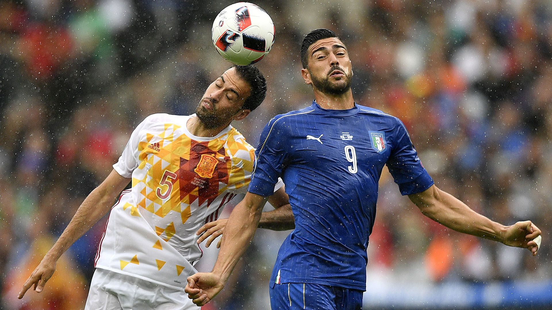 Busquets Pellè Italy Spain Euro 2016