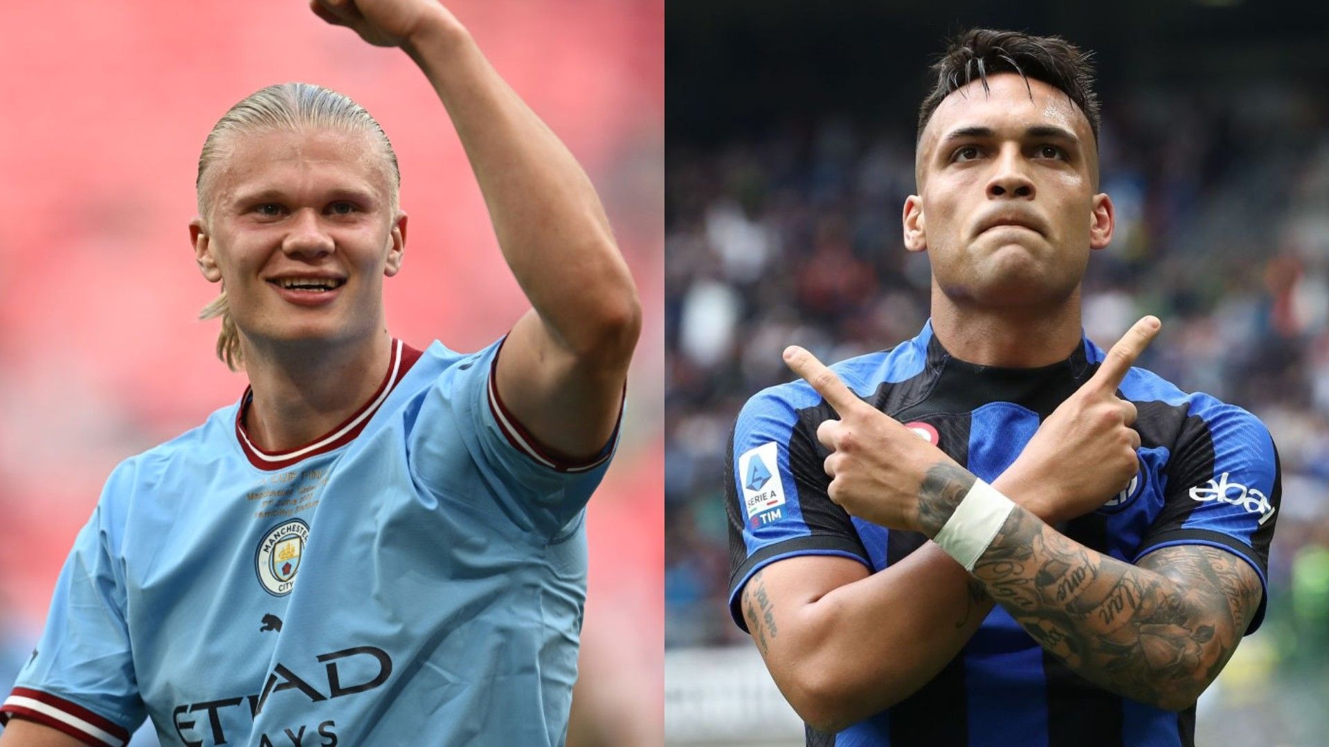 Erling Haaland Lautaro Martínez Manchester City Inter