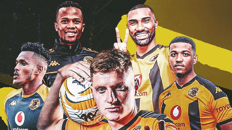 Bradley Cross, Inacio Miguel, Rushwin Dortley, Fiacre Ntwari & Bongani Sam of Kaizer Chiefs