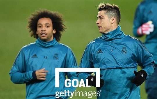 레알 마드리드 전 동료 호날두(우)와 마르셀루(좌). 사진=게티이미지