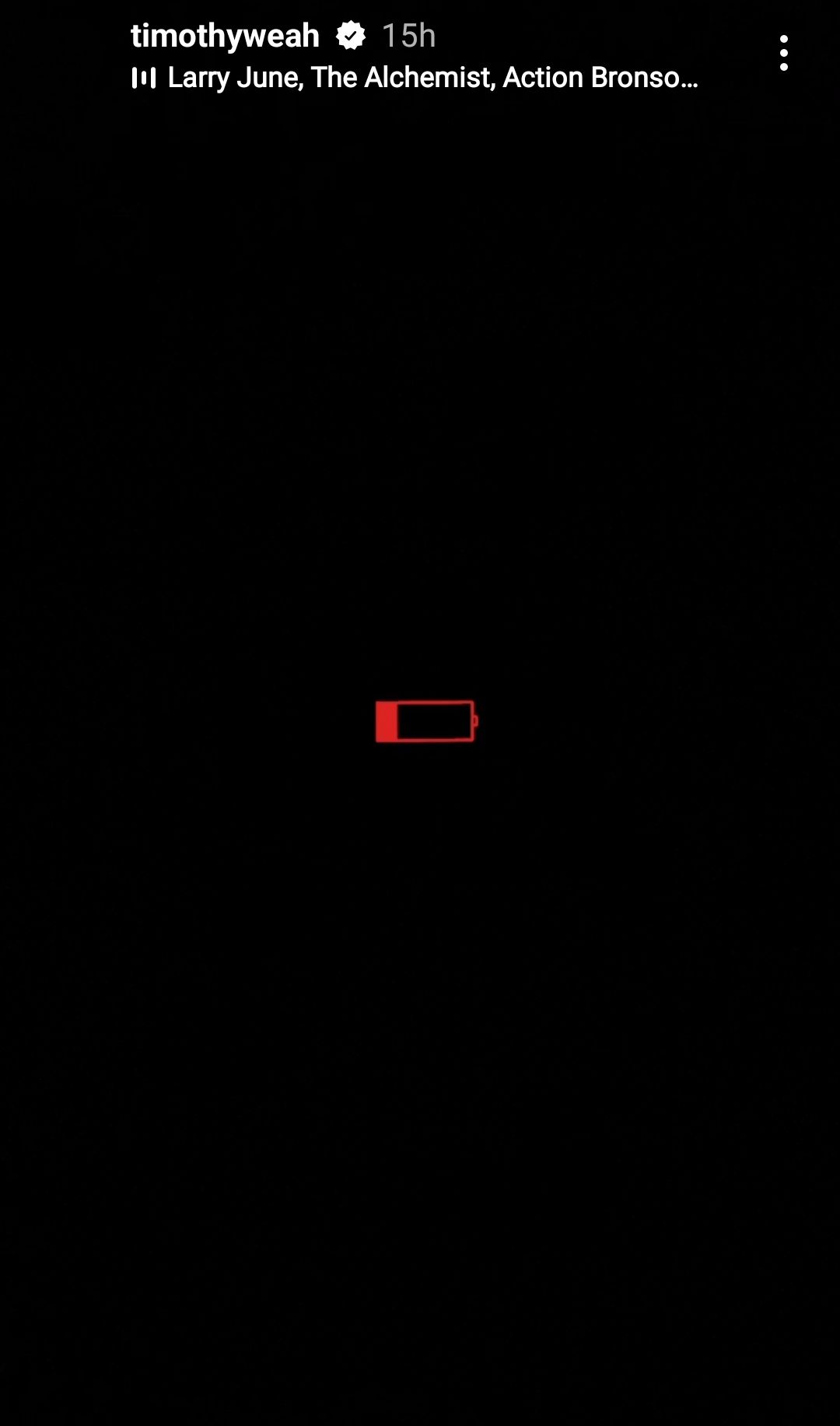 Tim Weah Instagram Battery