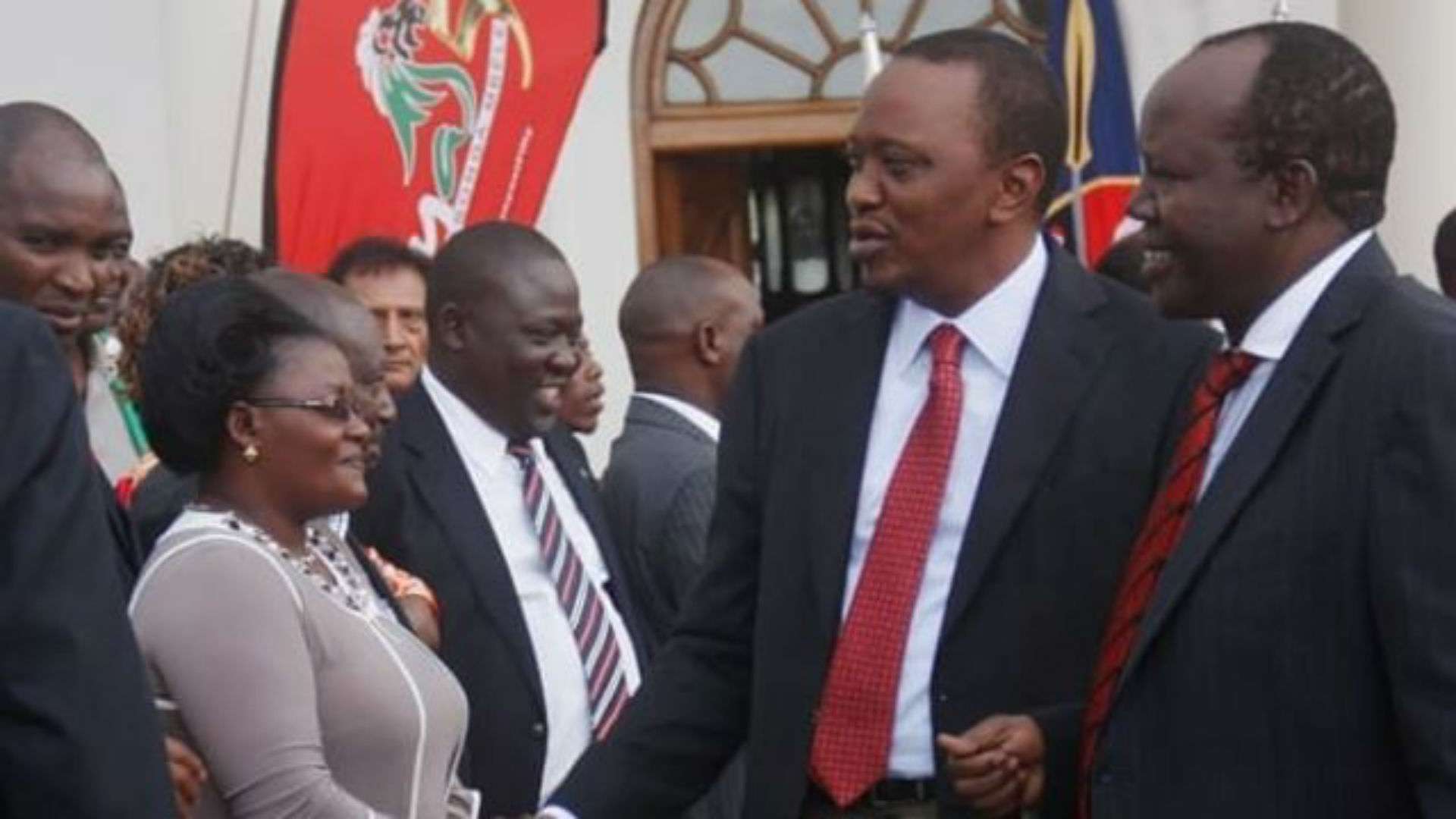 Sam Nyamweya and President Uhuru Kenyatta.