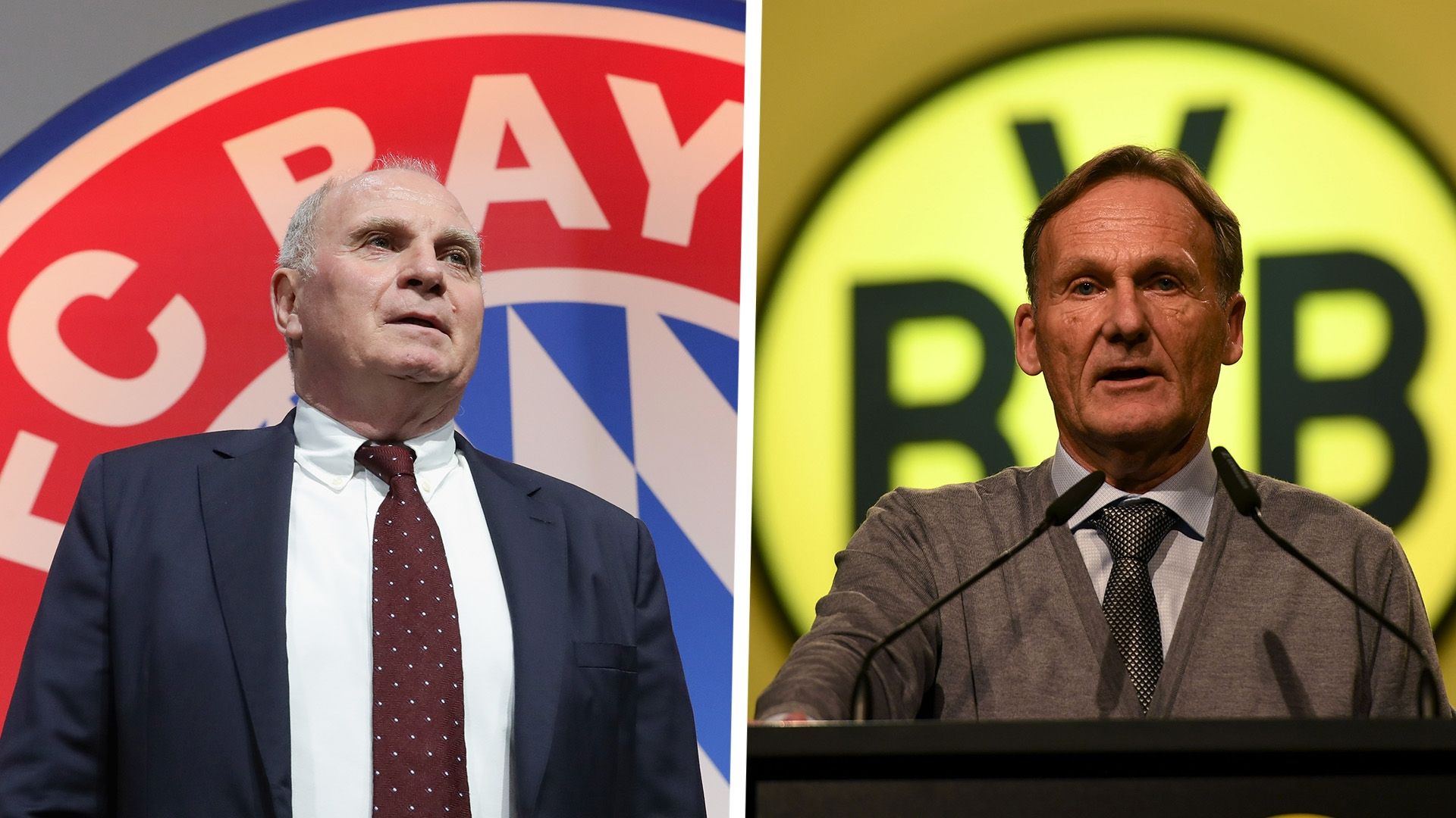 Uli Hoeness Bayern Munich Hans-Joachim Watzke Borussia Dortmund