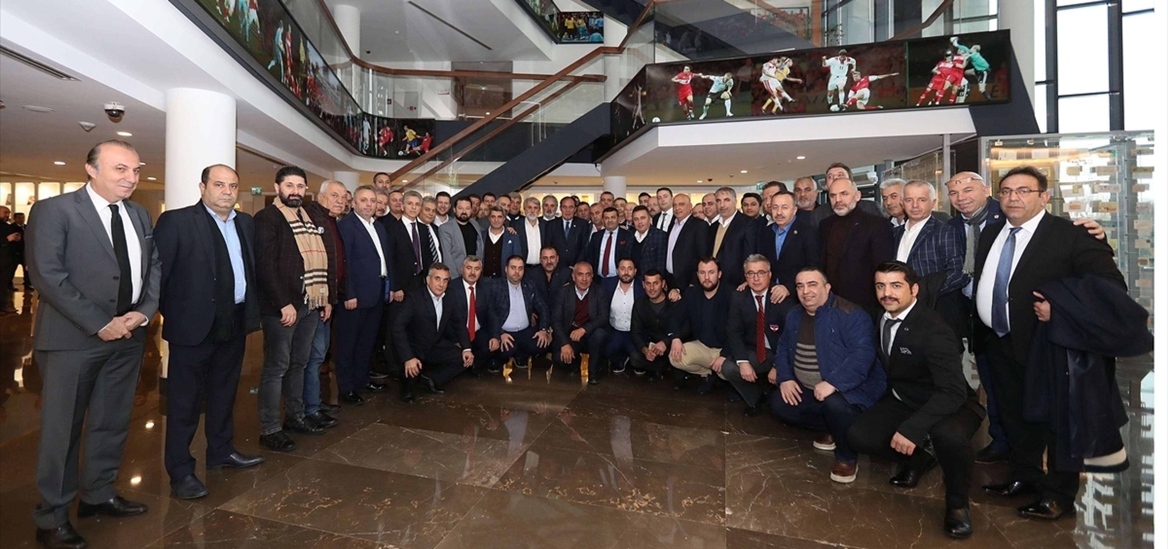 Turkish Football Federation President Yildirim Demiroren and Club Presidents