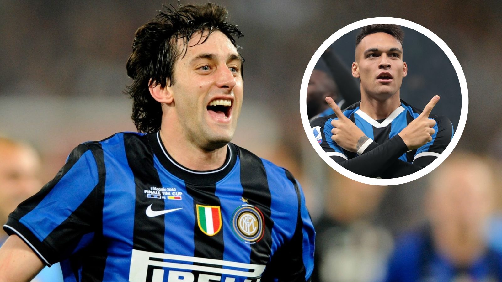 Diego Milito Lautaro Martinez Inter