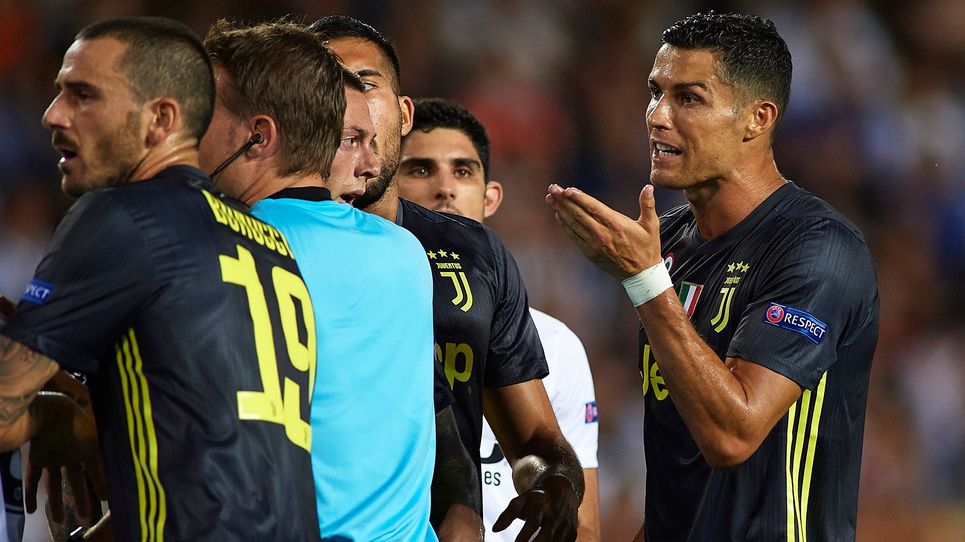 Cristianl Ronaldo Juventus red card vs Valencia 2018