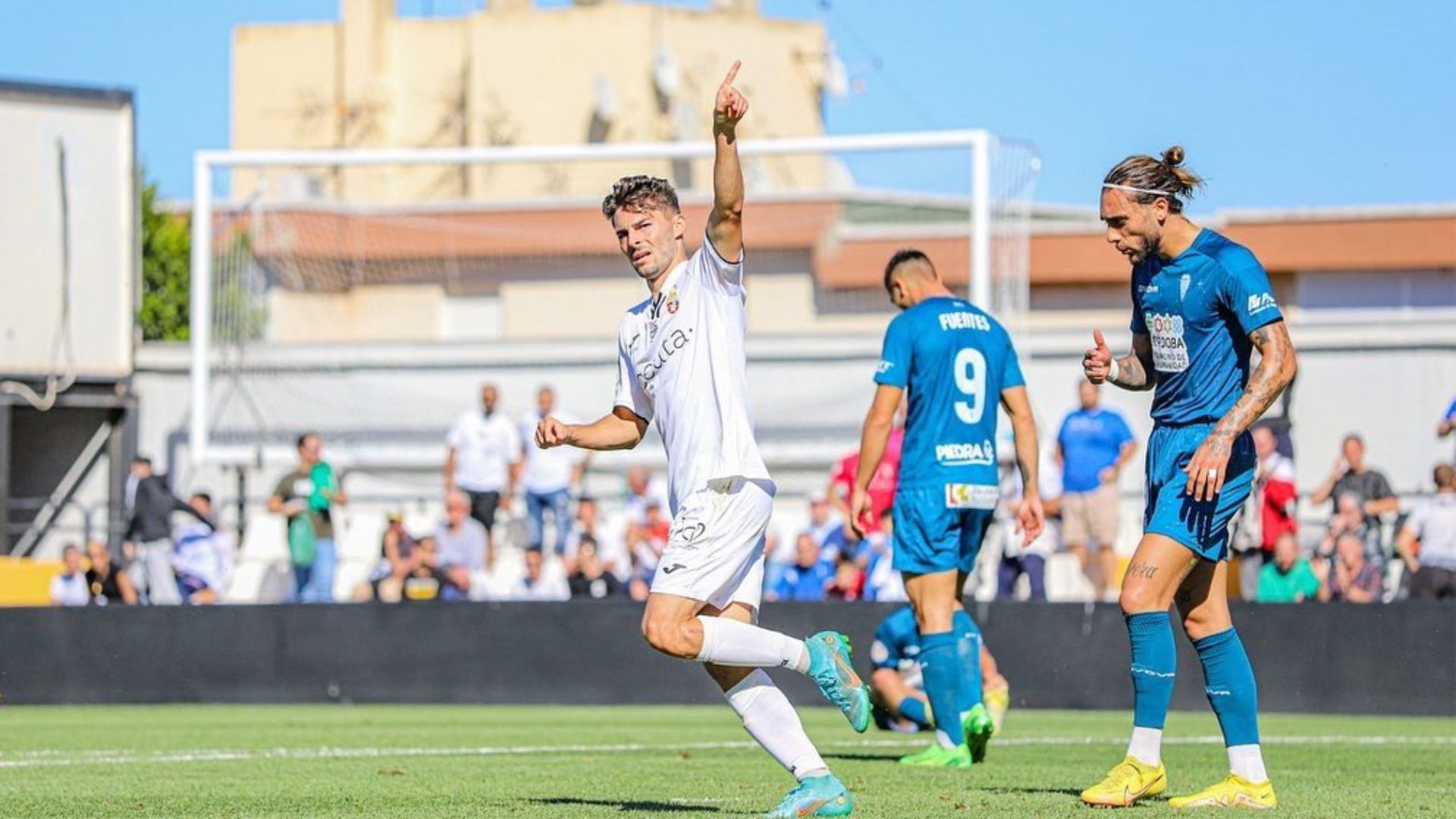 Durante un partido del Ceuta