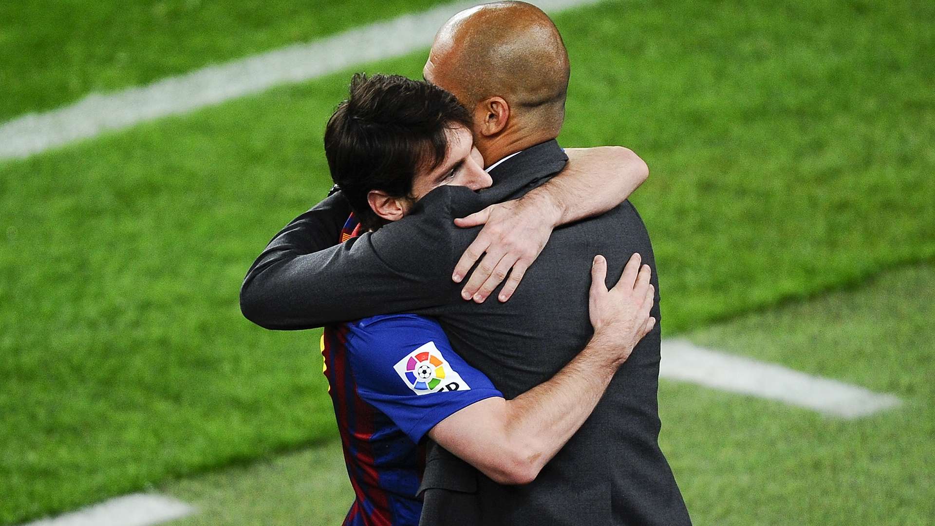 MESSI AND GUARDIOLA BARCELONA